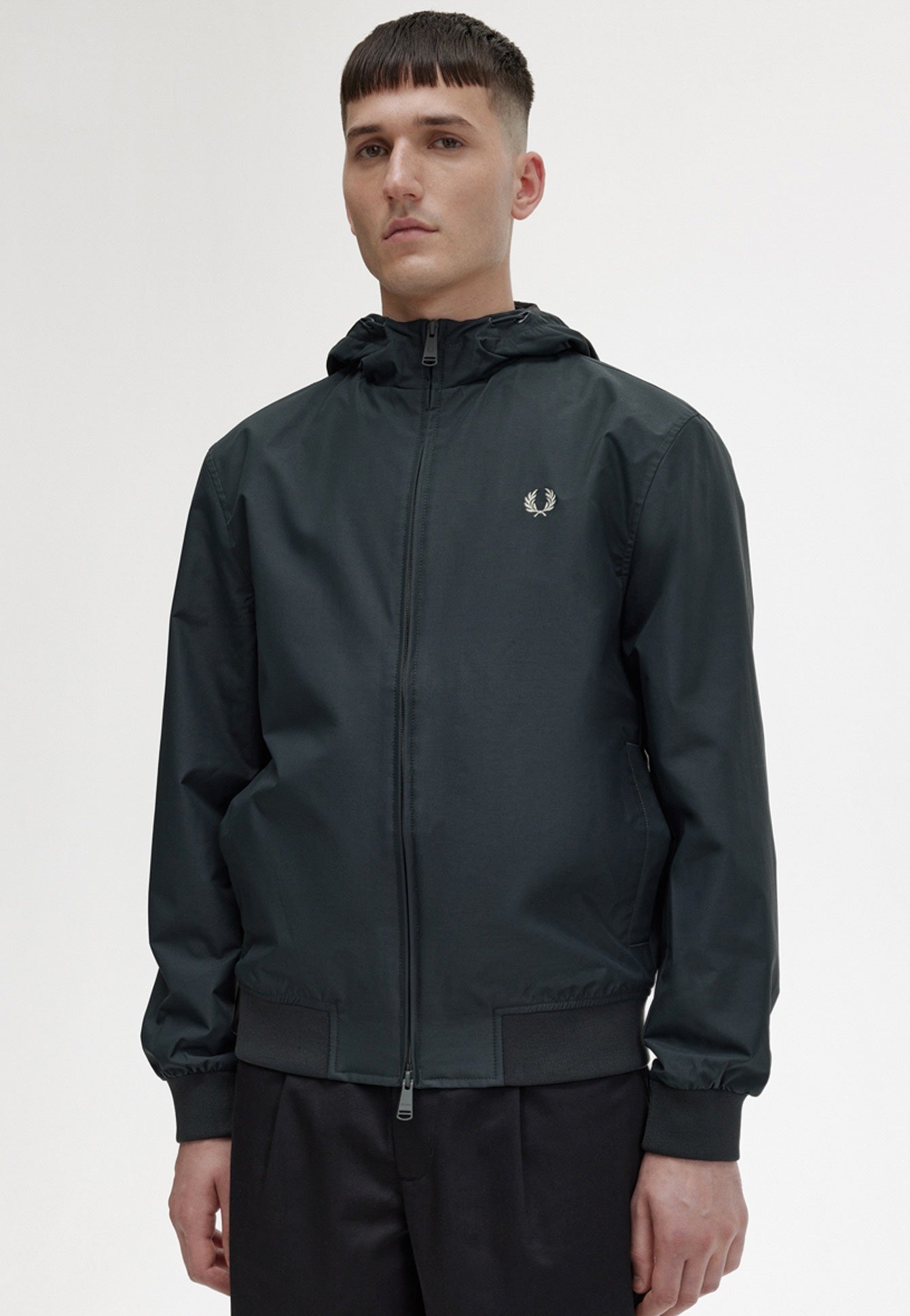 Fred Perry - Hooded Brentham Night Green - Jacket | Men-Image