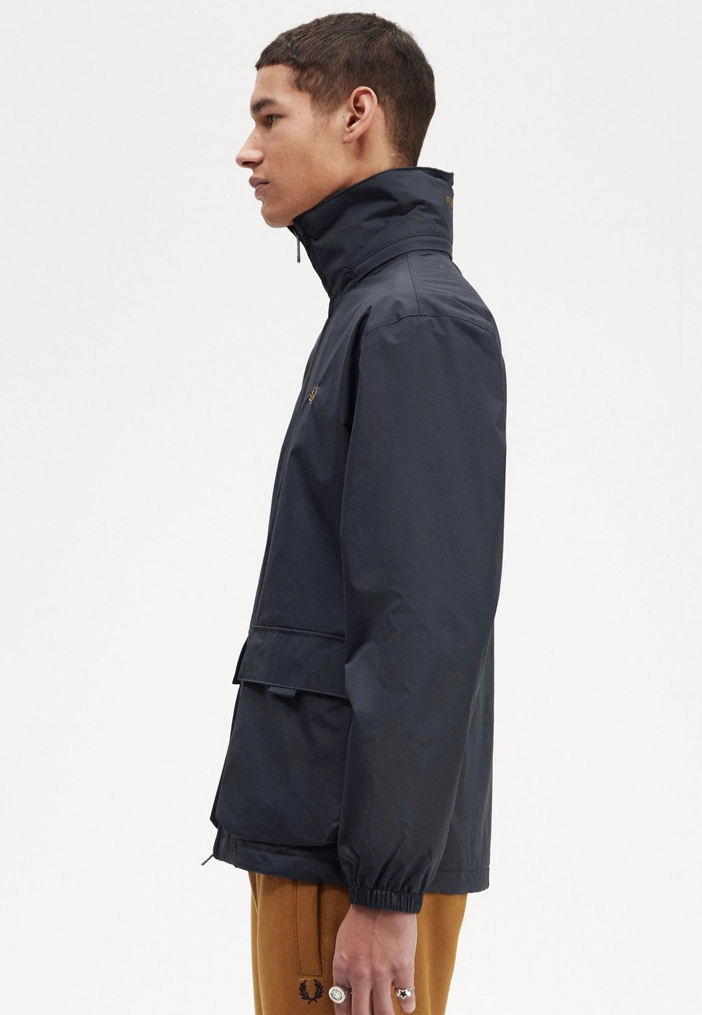 Fred Perry - Patch Pocket Zip Through Navy - Jacket | Men-Image