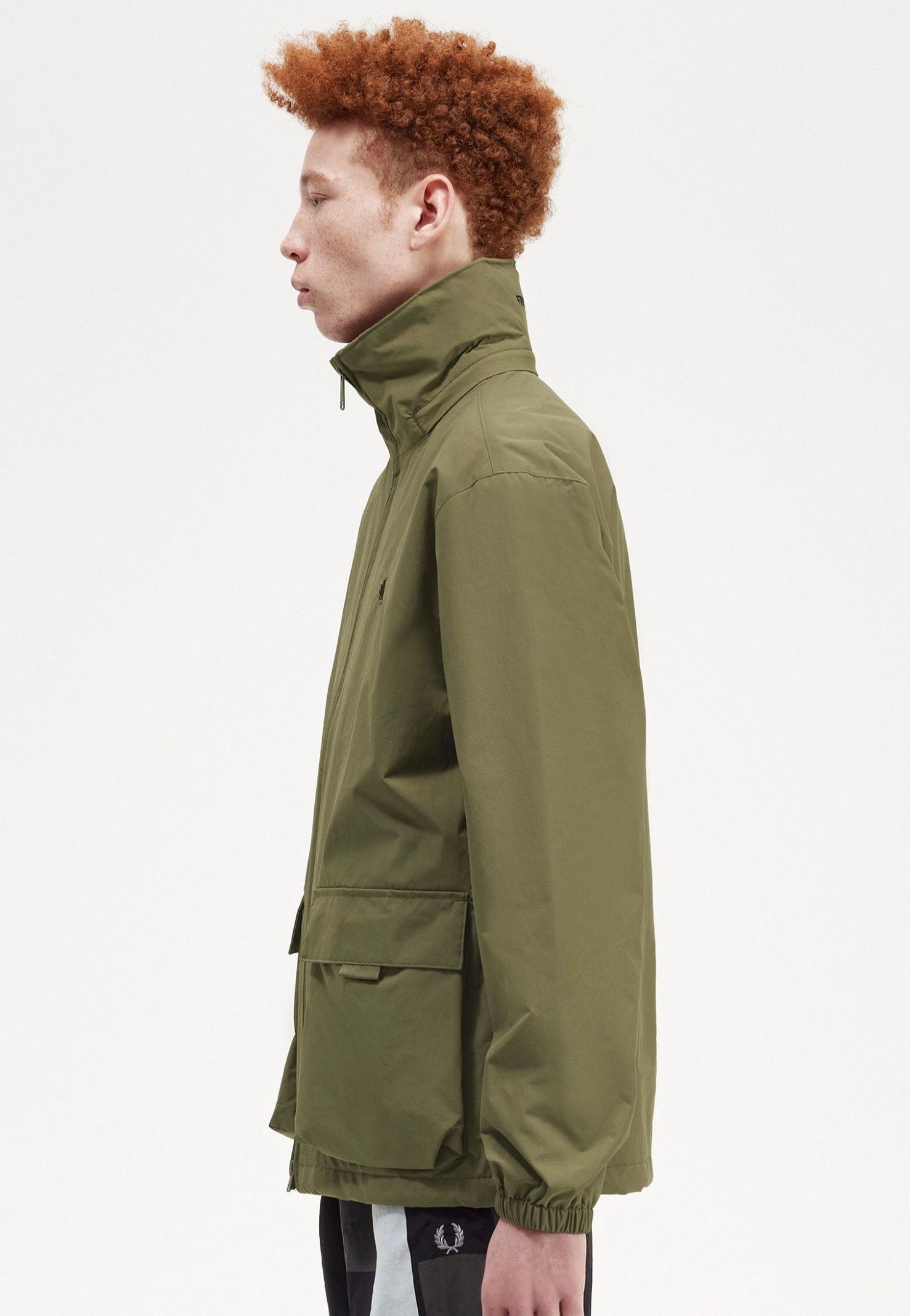 Fred Perry - Patch Pocket Zip Through Uniform Green - Jacket | Men-Image