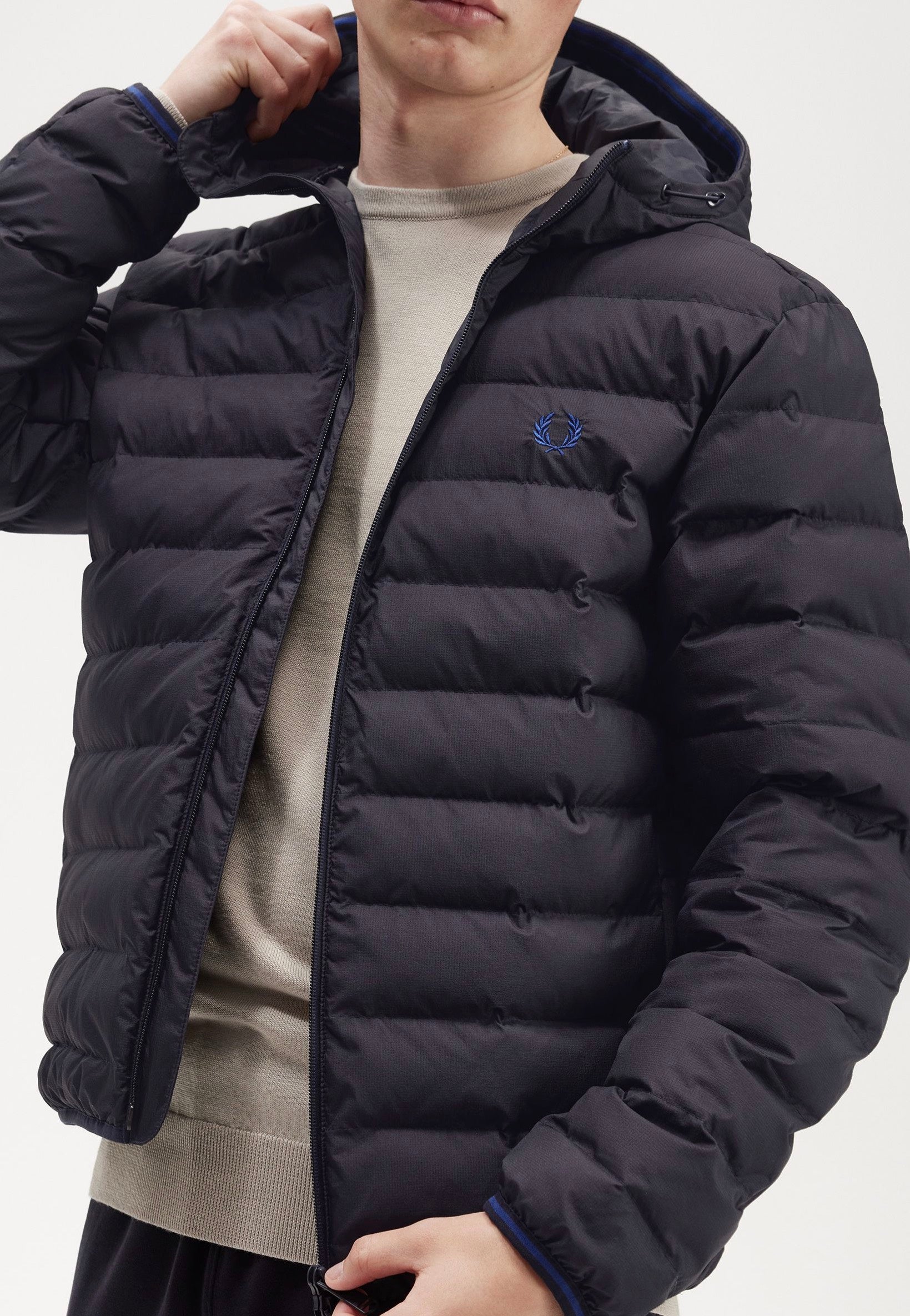 Fred Perry - Hooded Insulated Navy - Jacket | Men-Image