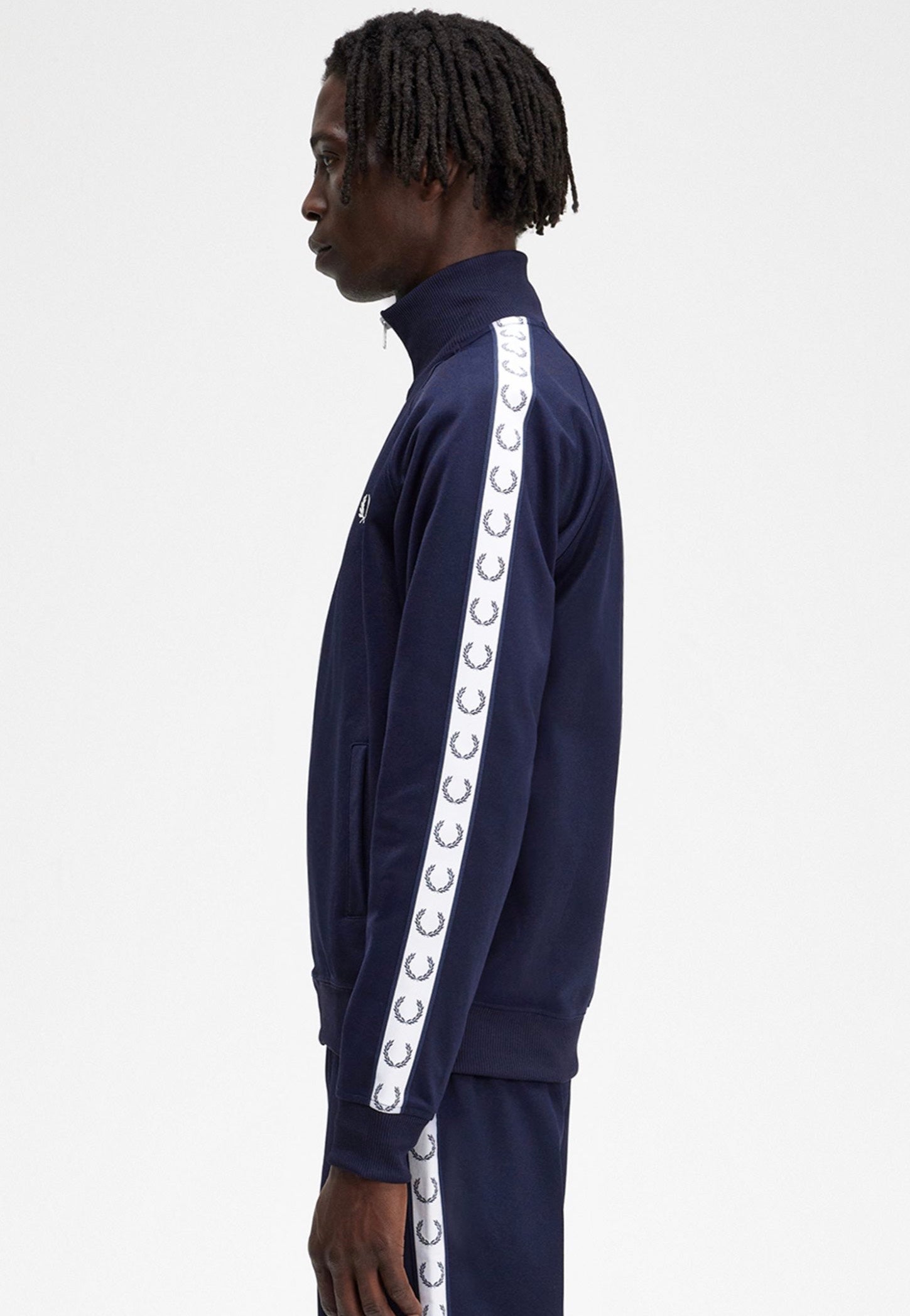 Fred Perry - Taped Track Carbon Blue - Track Jacket | Men-Image