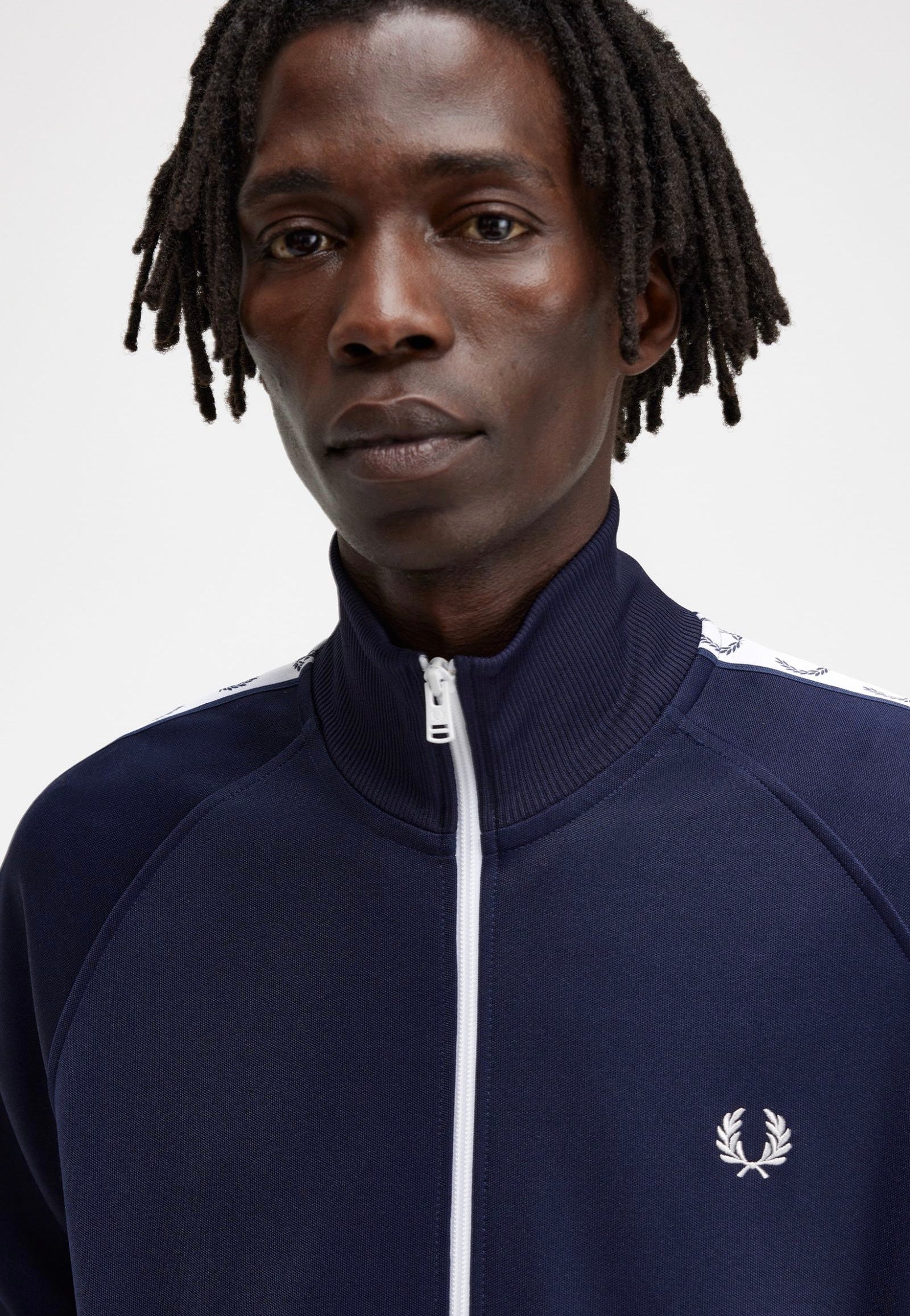 Fred Perry - Taped Track Carbon Blue - Track Jacket | Men-Image