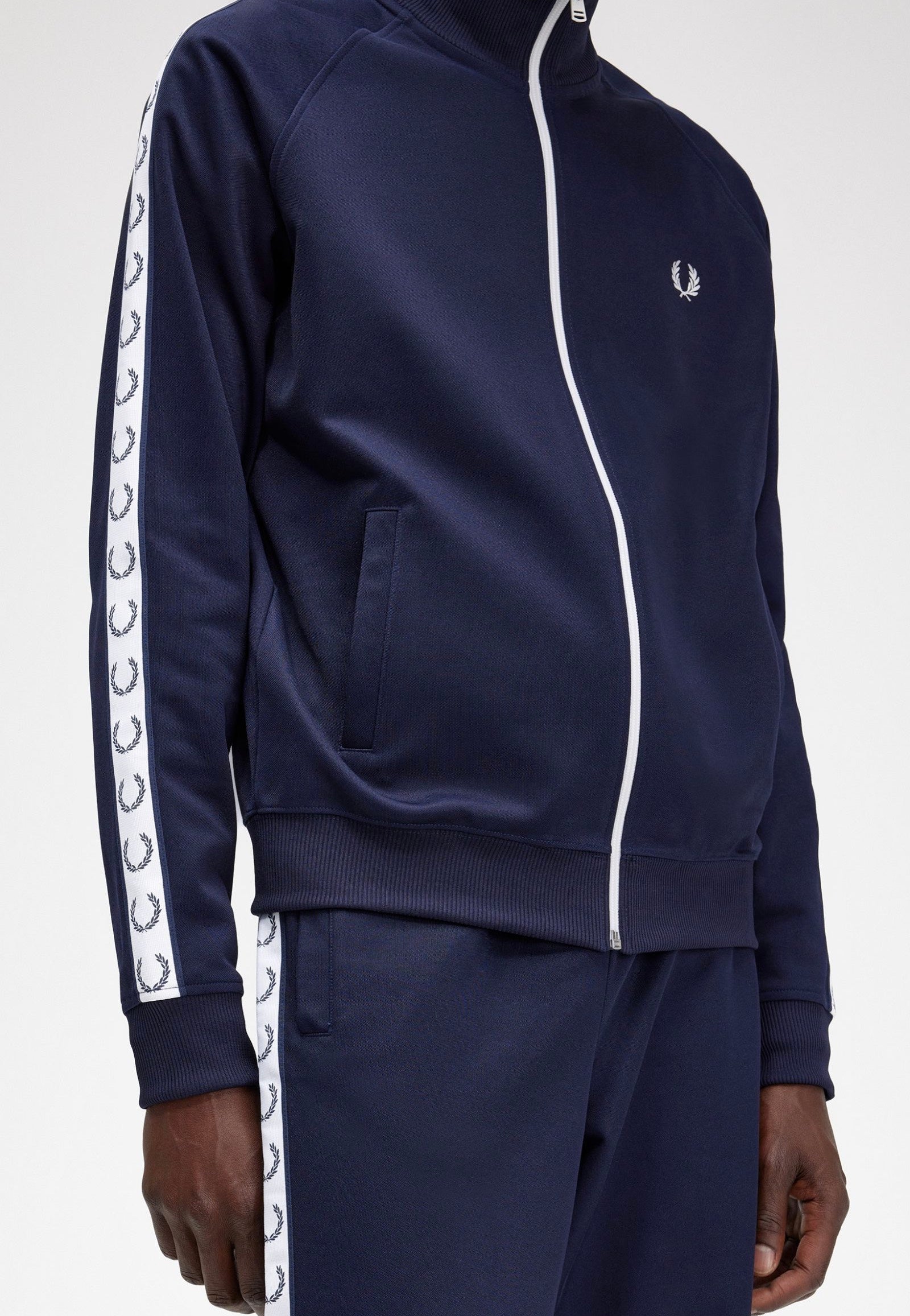 Fred Perry - Taped Track Carbon Blue - Track Jacket | Men-Image