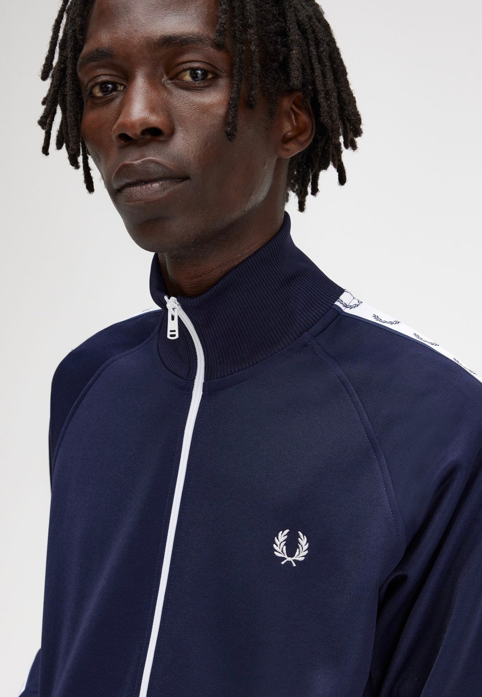 Fred Perry - Taped Track Carbon Blue - Track Jacket | Men-Image