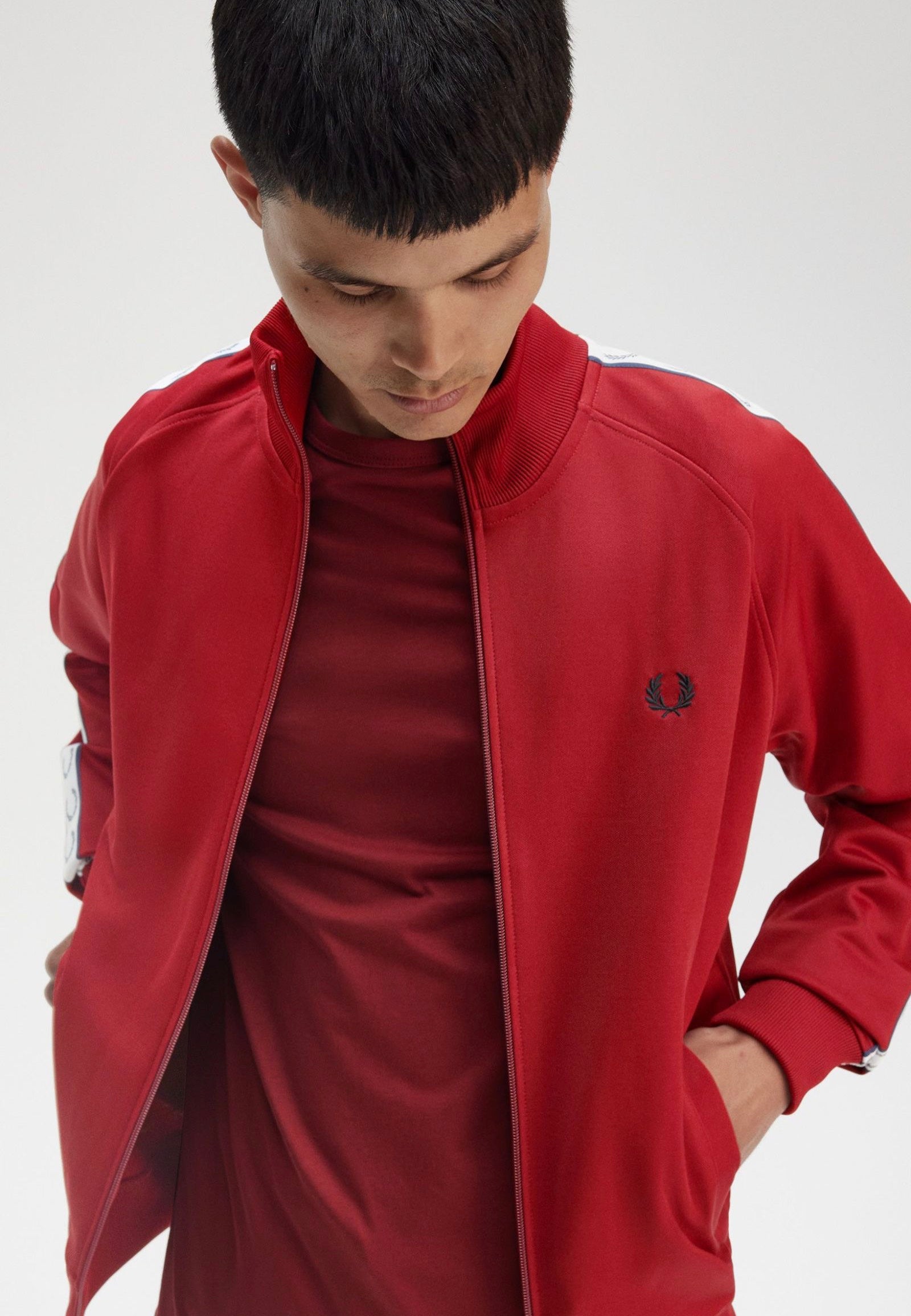 Fred Perry - Taped Track Burnt Red - Track Jacket | Men-Image