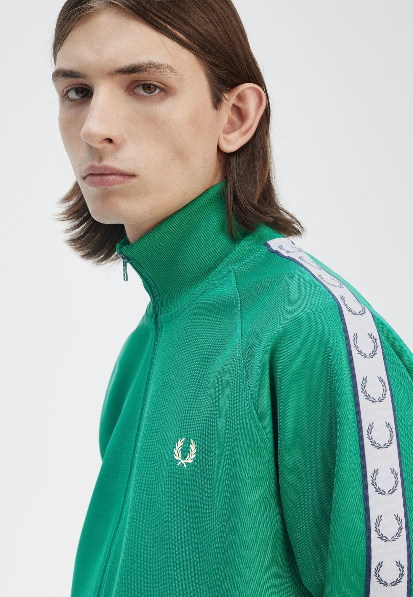 Fred Perry - Taped Track Label Green - Track Jacket | Men-Image