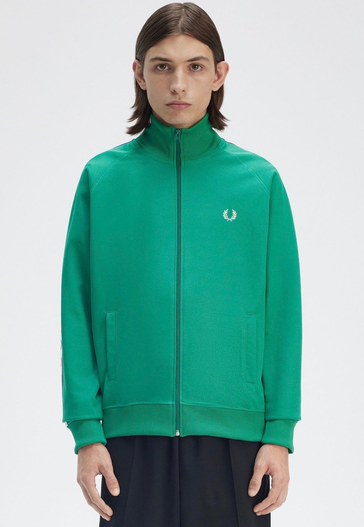 Fred Perry - Taped Track Label Green - Track Jacket | Men-Image