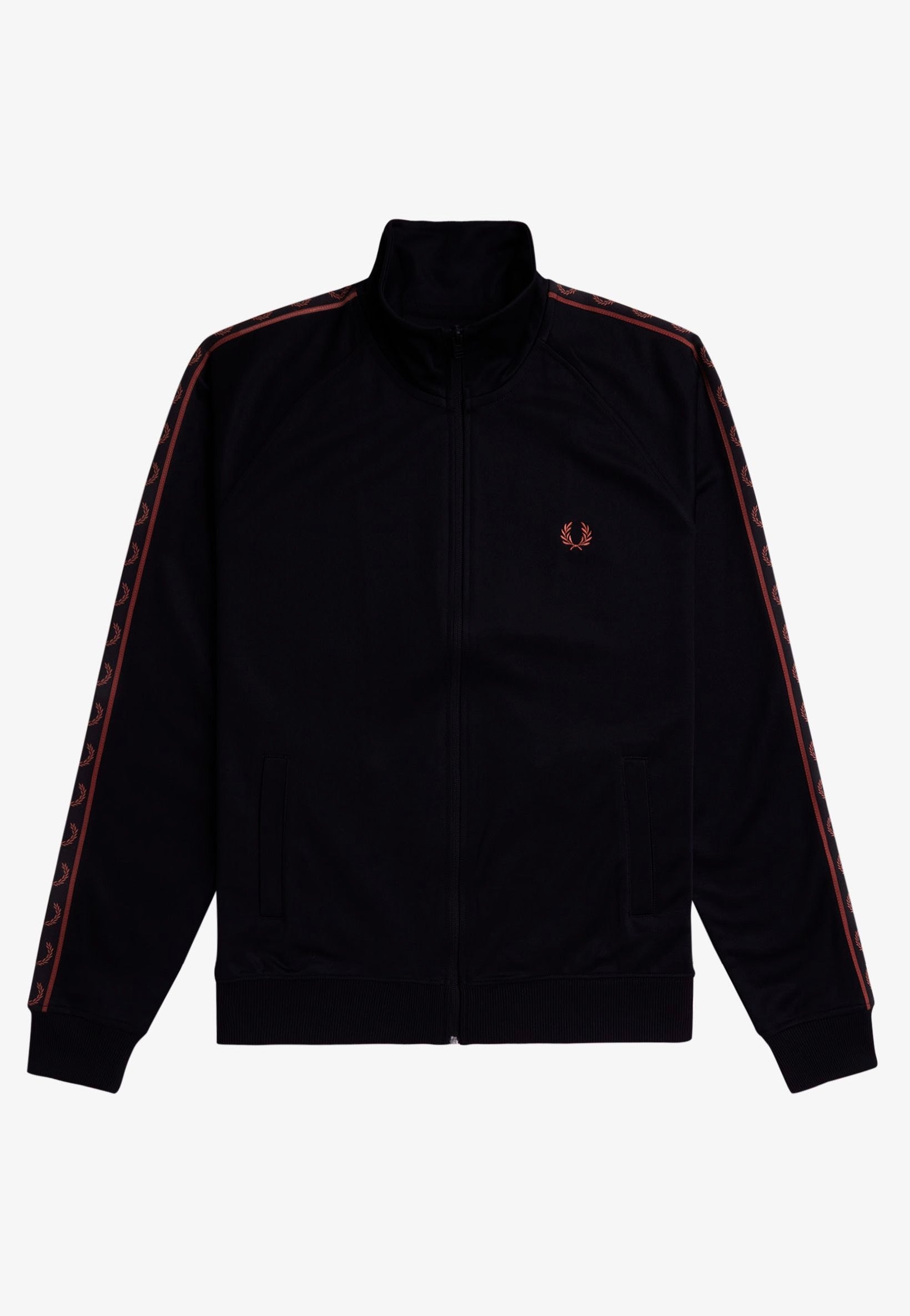 Fred Perry - Contrast Tape Track Black/Whisky Brown - Track Jacket | Men-Image