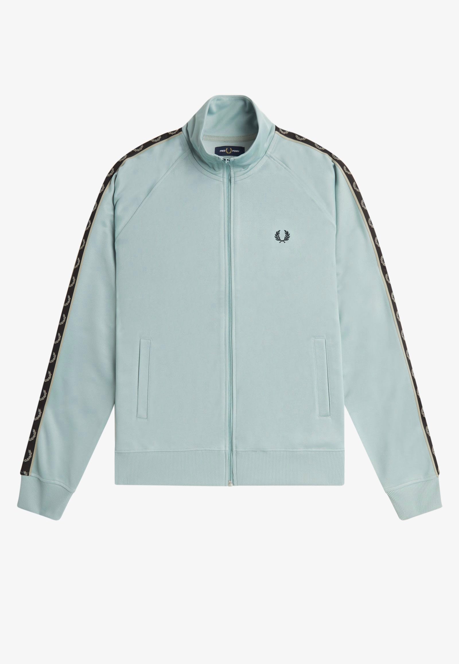 Fred Perry - Contrast Tape Silver Blue/Warm Grey - Track Jacket | Men-Image