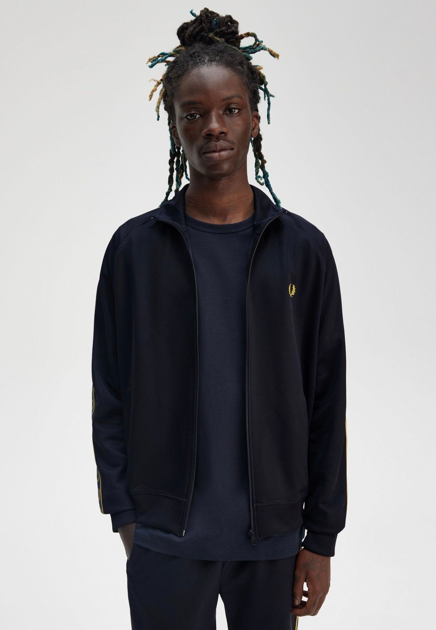 Fred Perry - Contrast Tape Navy/Honeycomb - Track Jacket | Men-Image