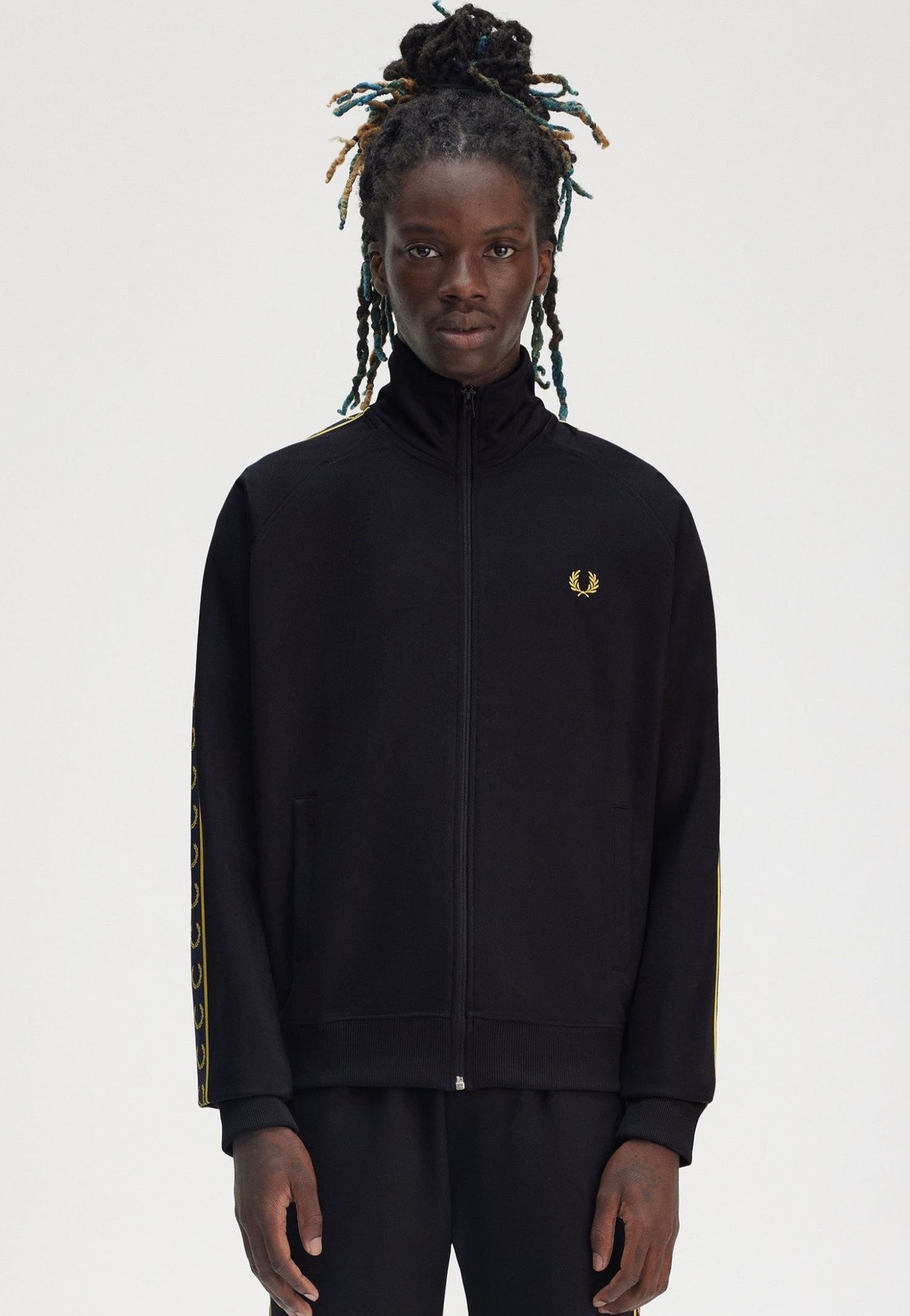 Fred Perry - Contrast Tape Navy/Honeycomb - Track Jacket | Men-Image