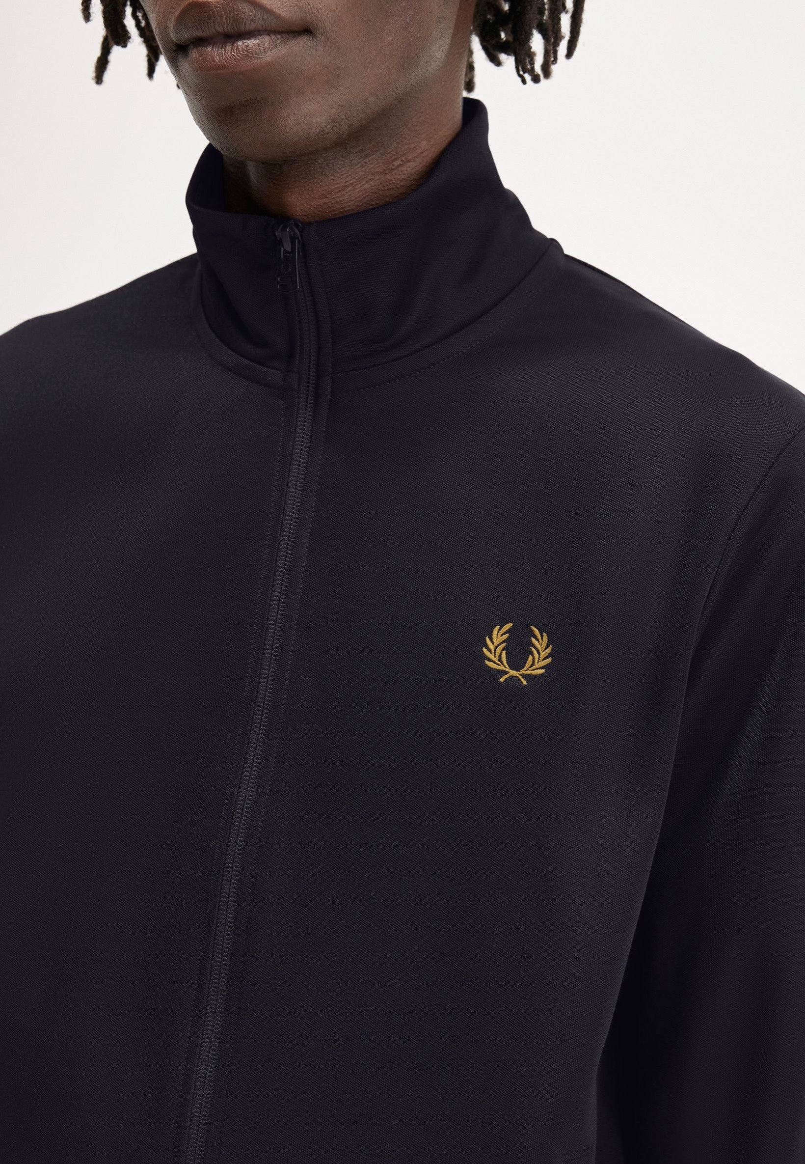 Fred Perry - Track Navy/Darkcaramel - Track Jacket | Men-Image