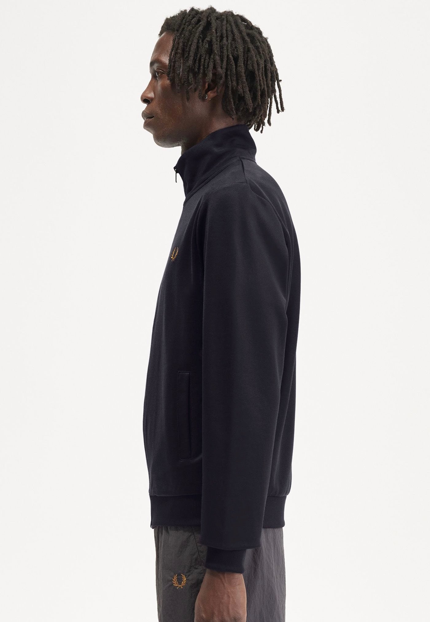 Fred Perry - Track Navy/Darkcaramel - Track Jacket | Men-Image