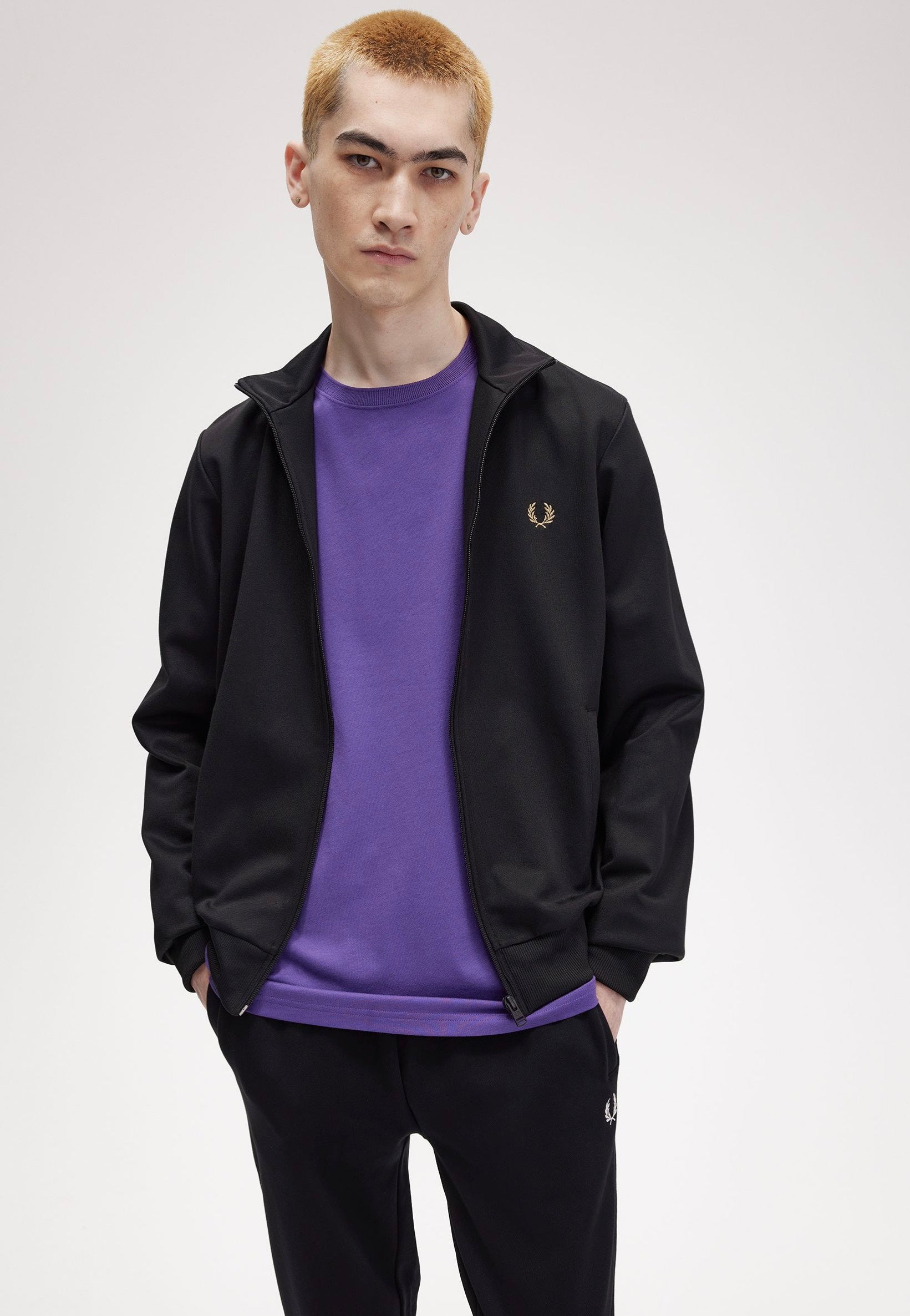 Fred Perry - Track Black/Mtalicgold - Track Jacket | Men-Image