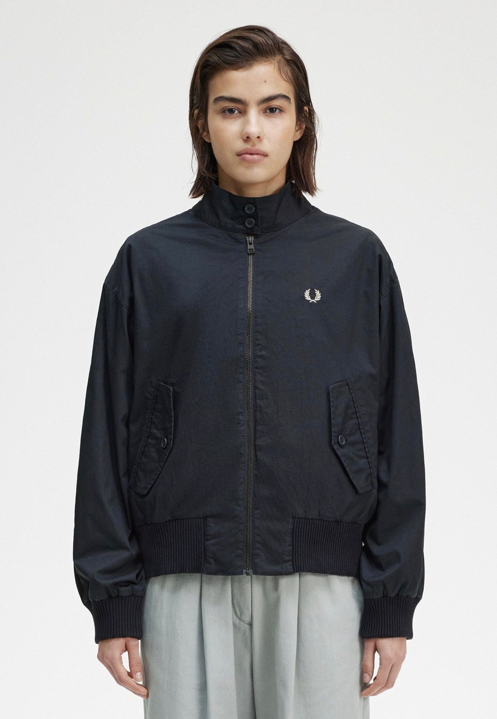 Fred Perry - Batwing Zip Through Navy - Jacket | Women-Image