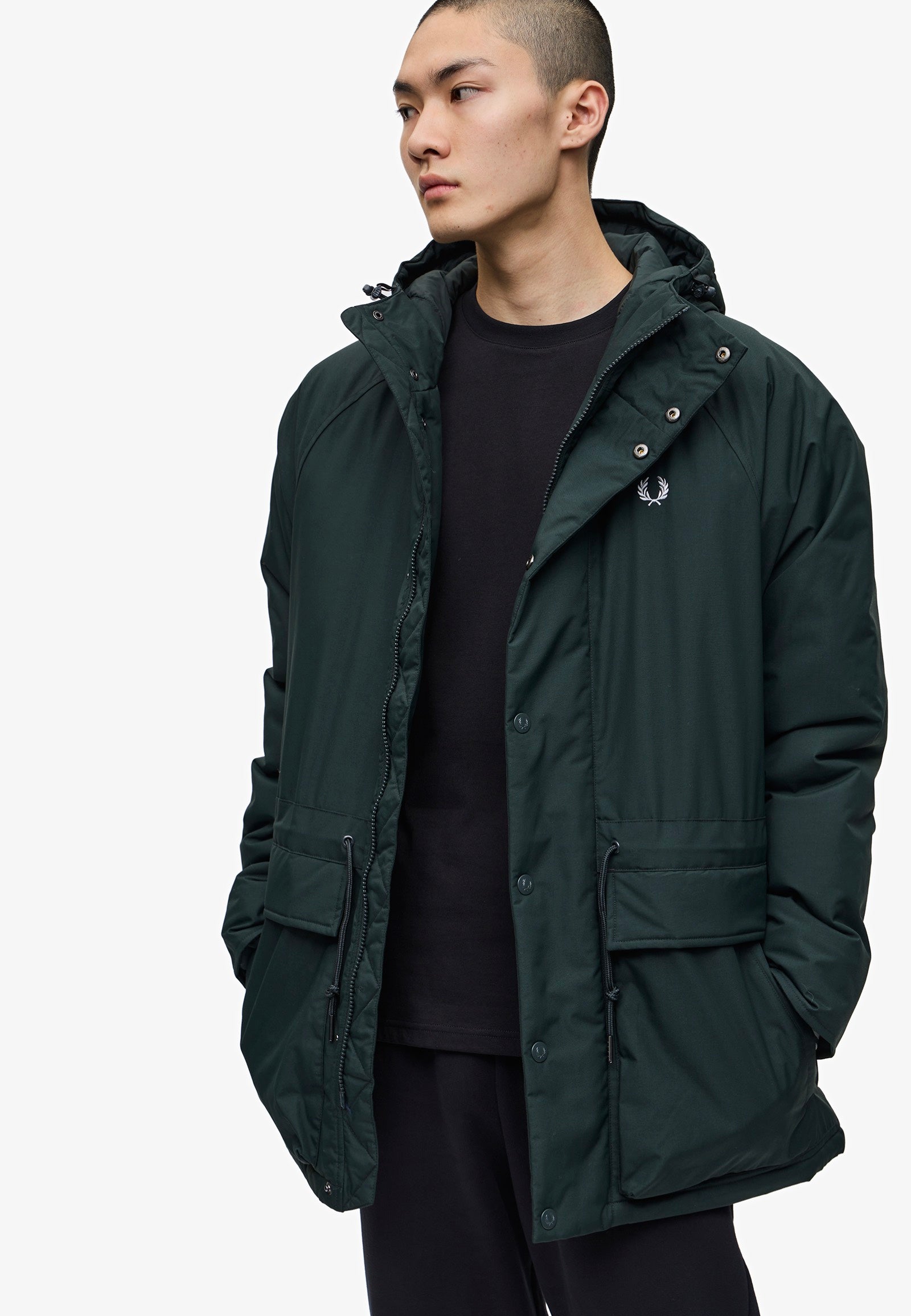 Fred Perry - Padded Zip Through Night Green - Jacket | Men-Image