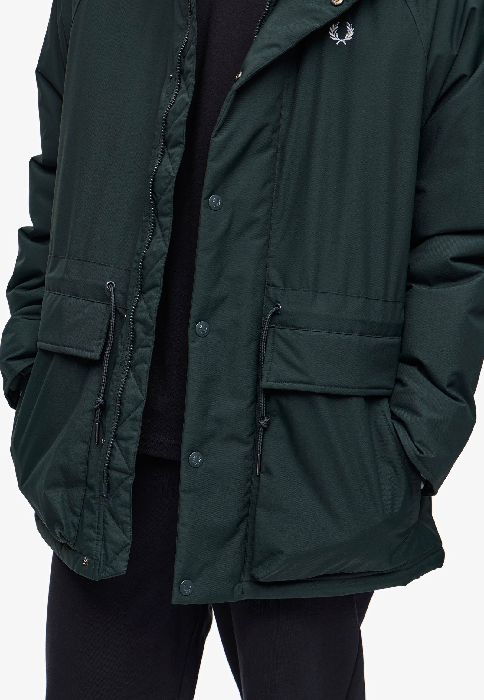 Fred Perry - Padded Zip Through Night Green - Jacket | Men-Image