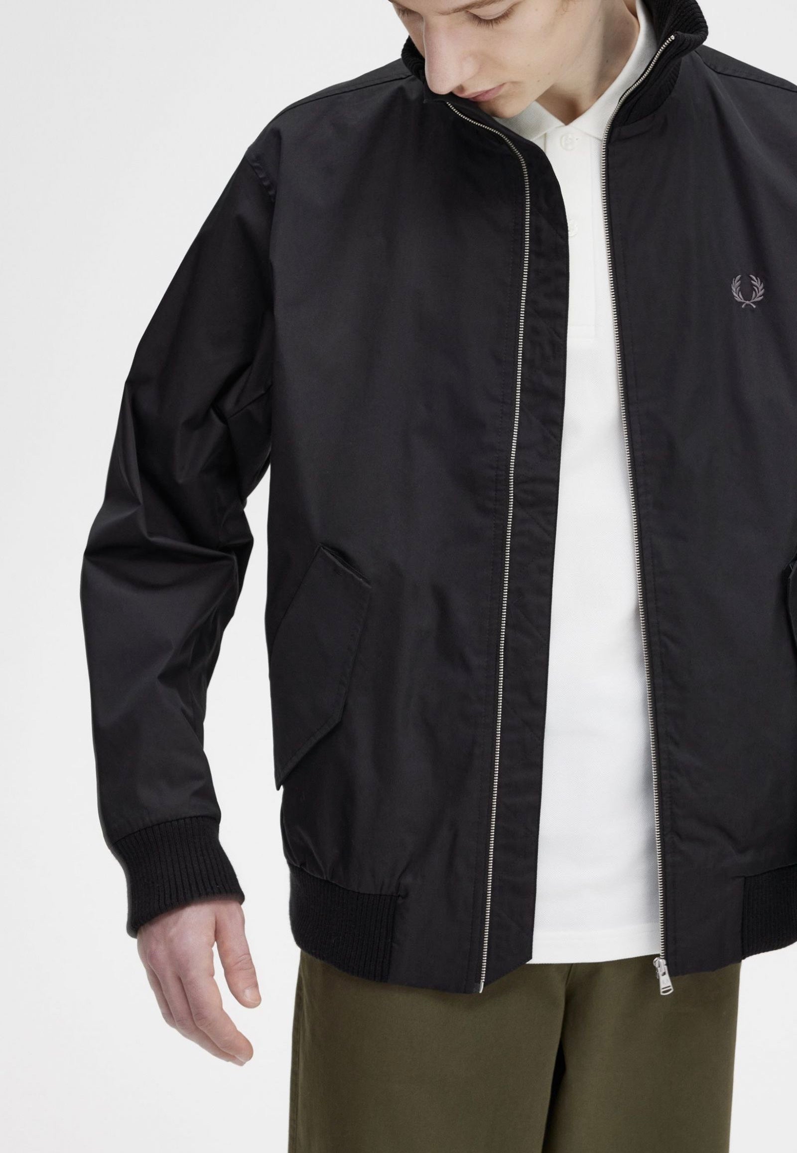 Fred Perry - Knitted Rib Tennis Black - Jacket | Men-Image