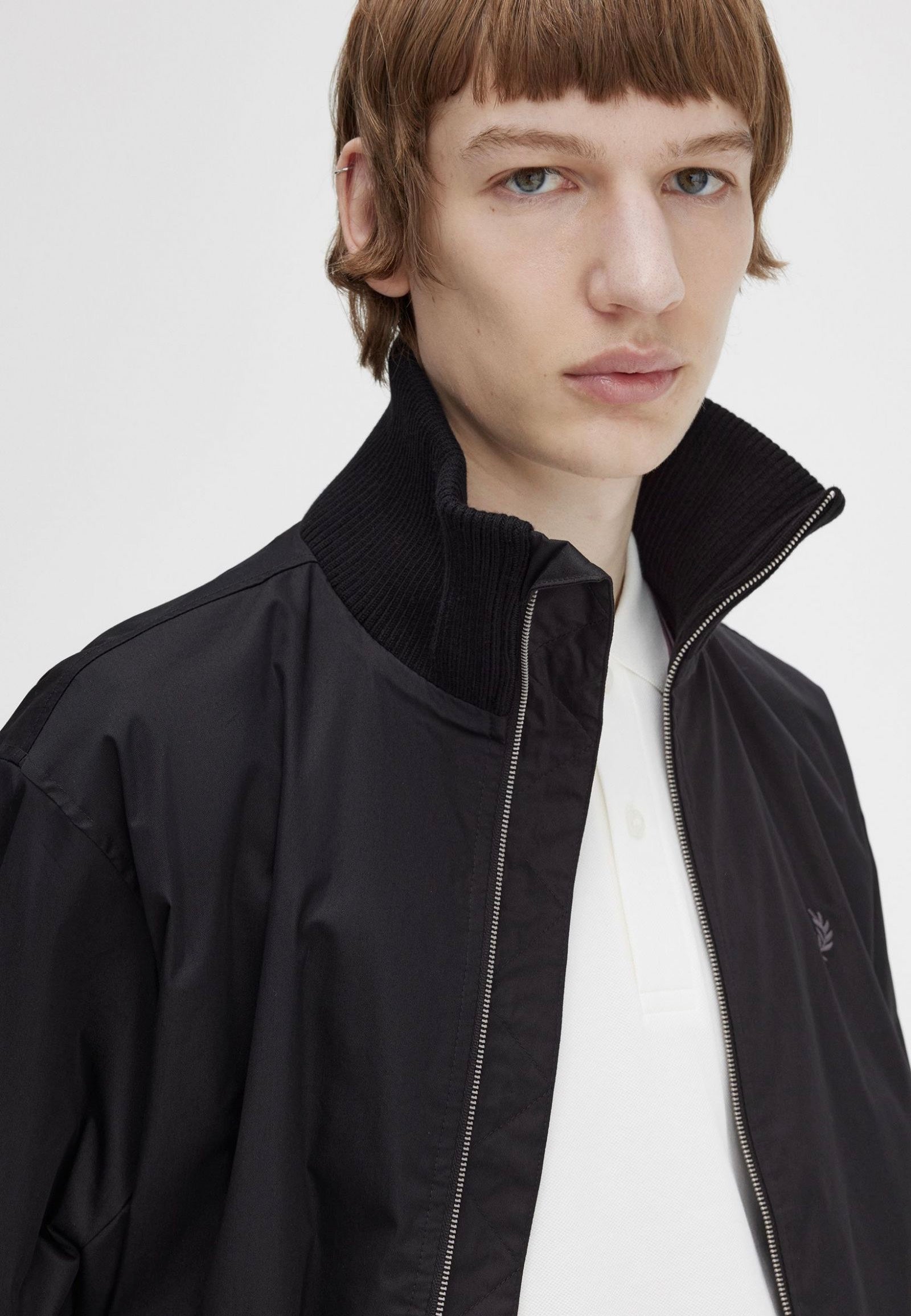 Fred Perry - Knitted Rib Tennis Black - Jacket | Men-Image