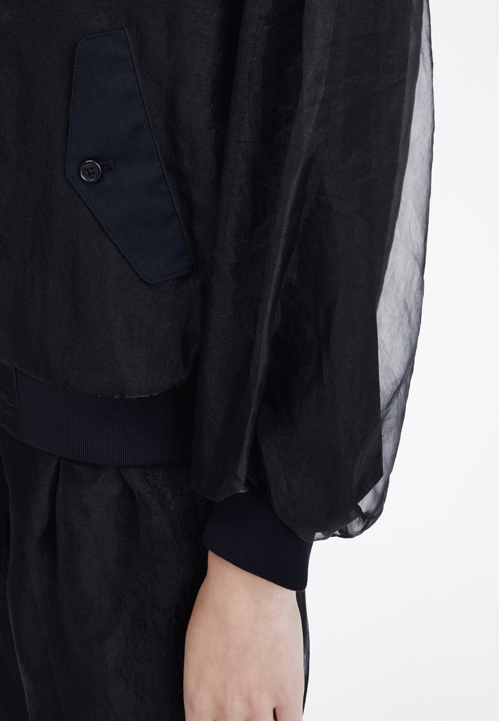 Fred Perry - Sheer Overlay Black - Jacket | Women-Image