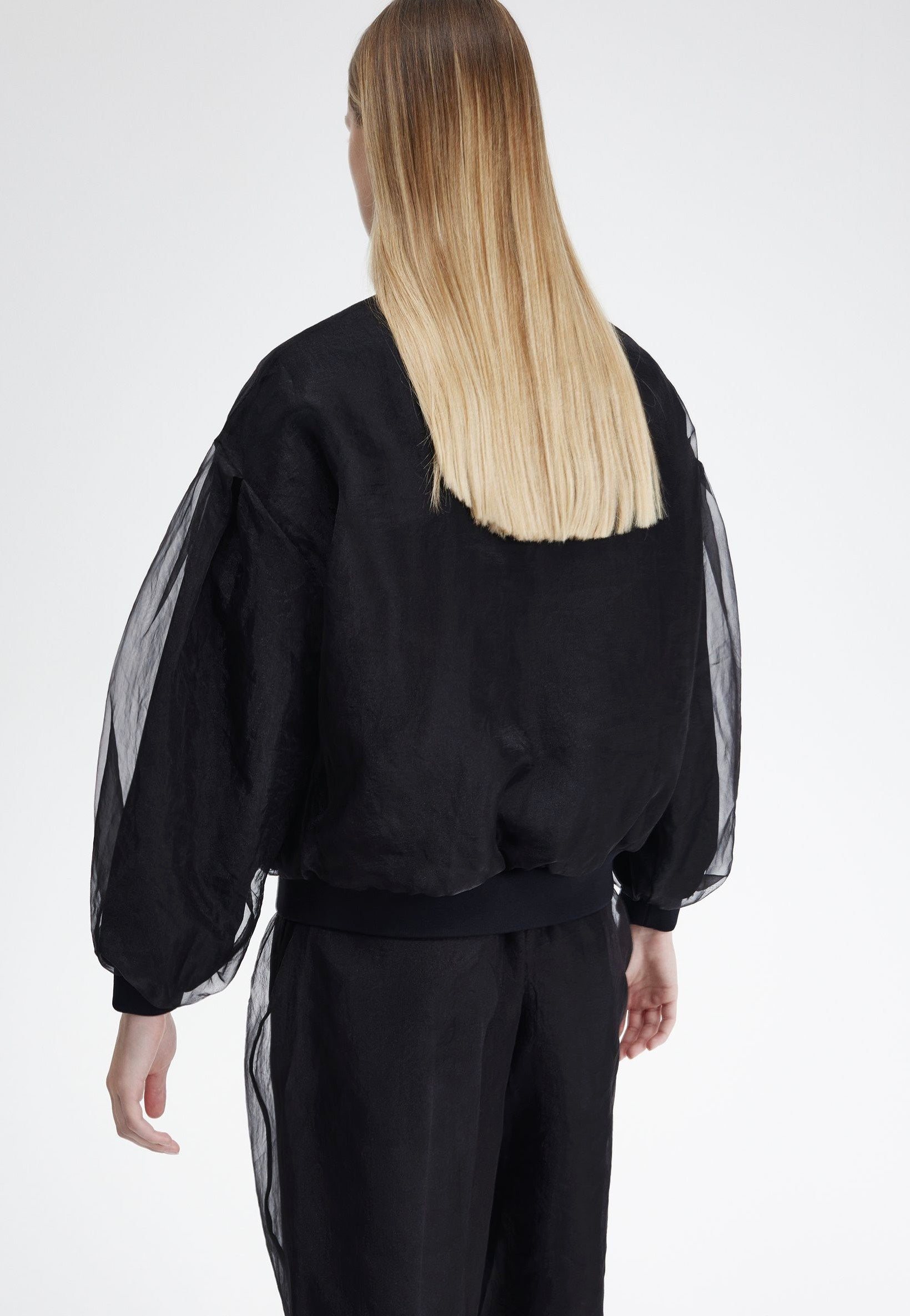 Fred Perry - Sheer Overlay Black - Jacket | Women-Image