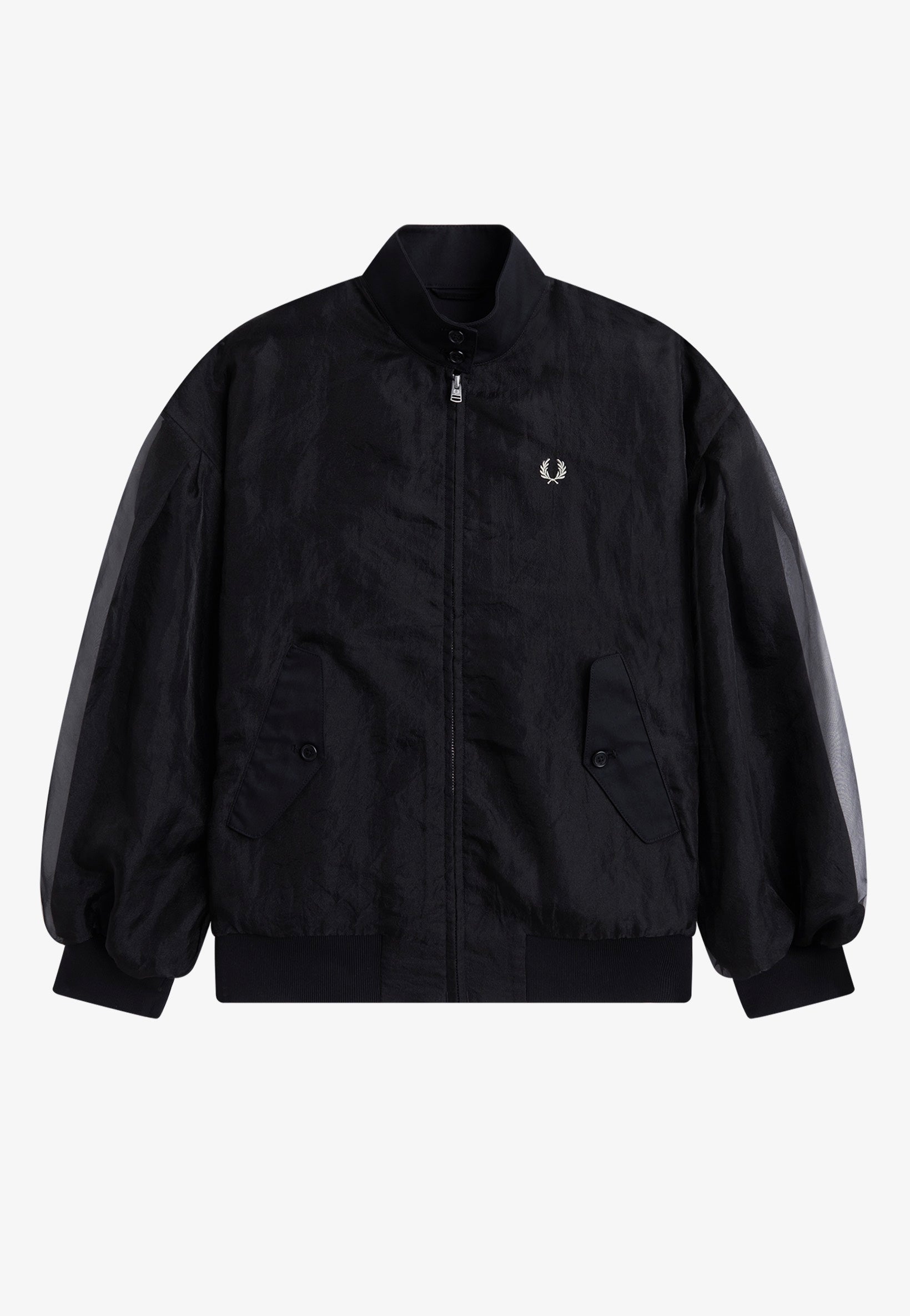 Fred Perry - Sheer Overlay Black - Jacket | Women-Image