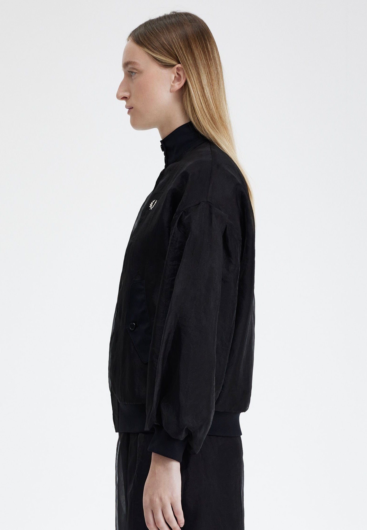 Fred Perry - Sheer Overlay Black - Jacket | Women-Image