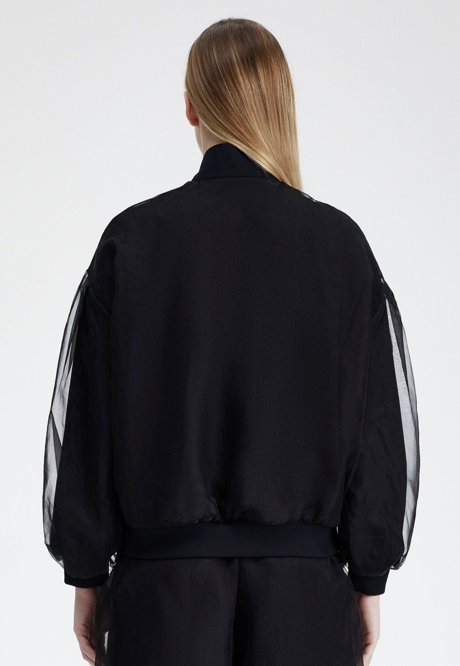 Fred Perry - Sheer Overlay Black - Jacket | Women-Image