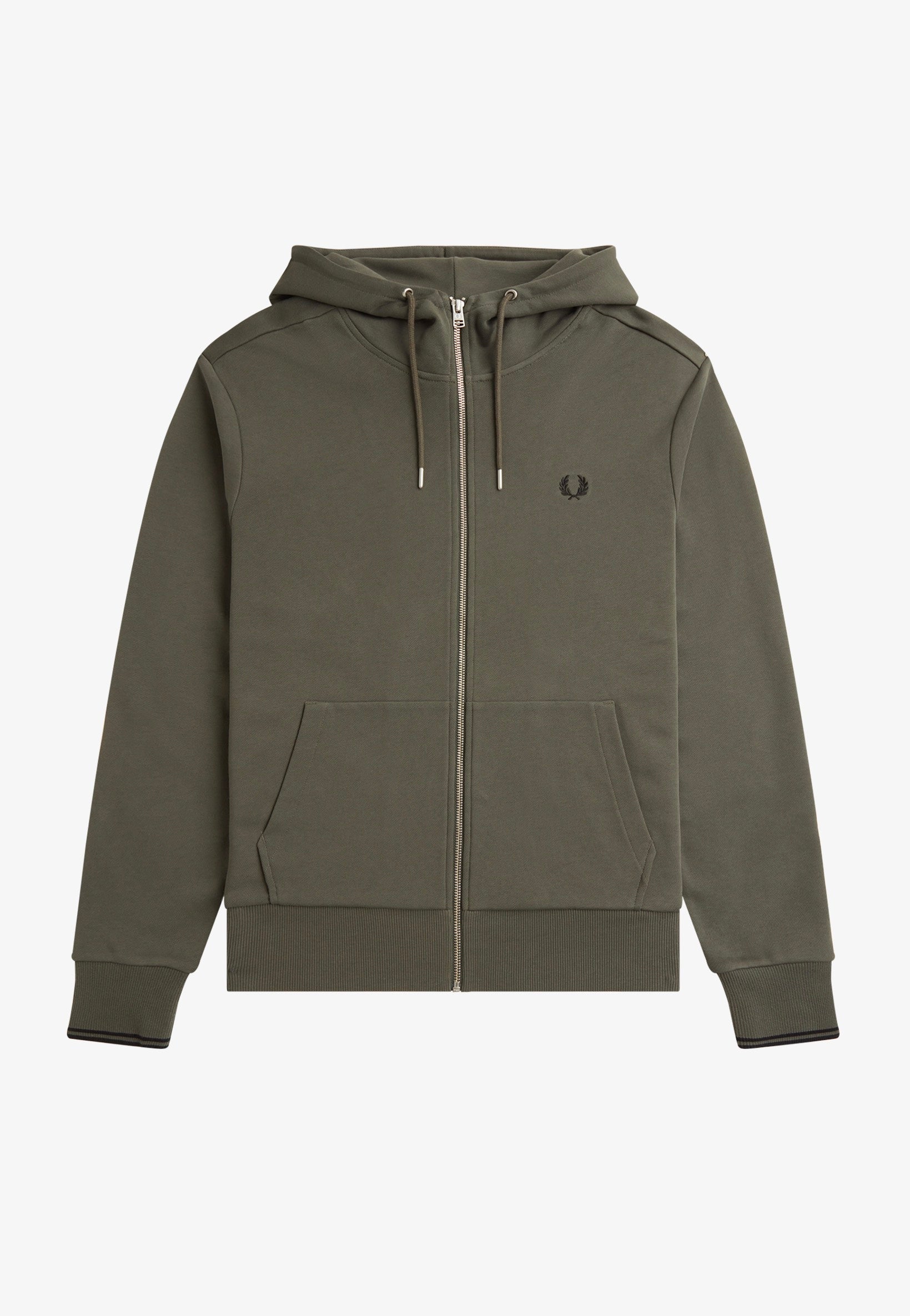 Fred Perry - Hooded Zip Through Field Green - Zipper | Men-Image