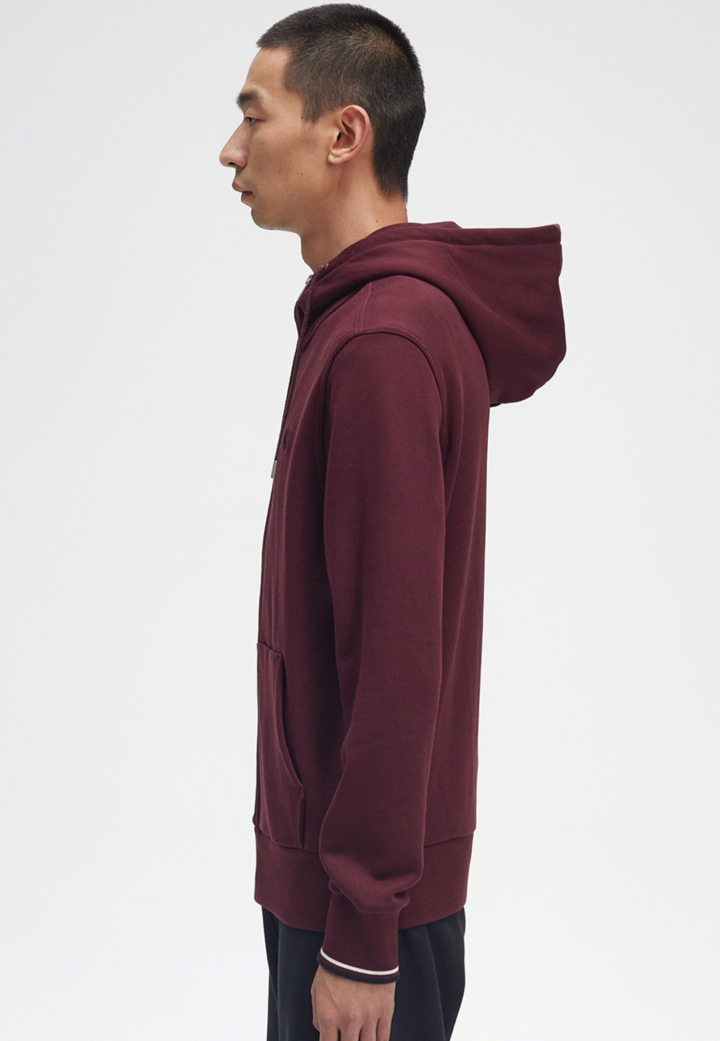 Fred Perry - Hooded Zip Through Oxblood - Zipper | Men-Image