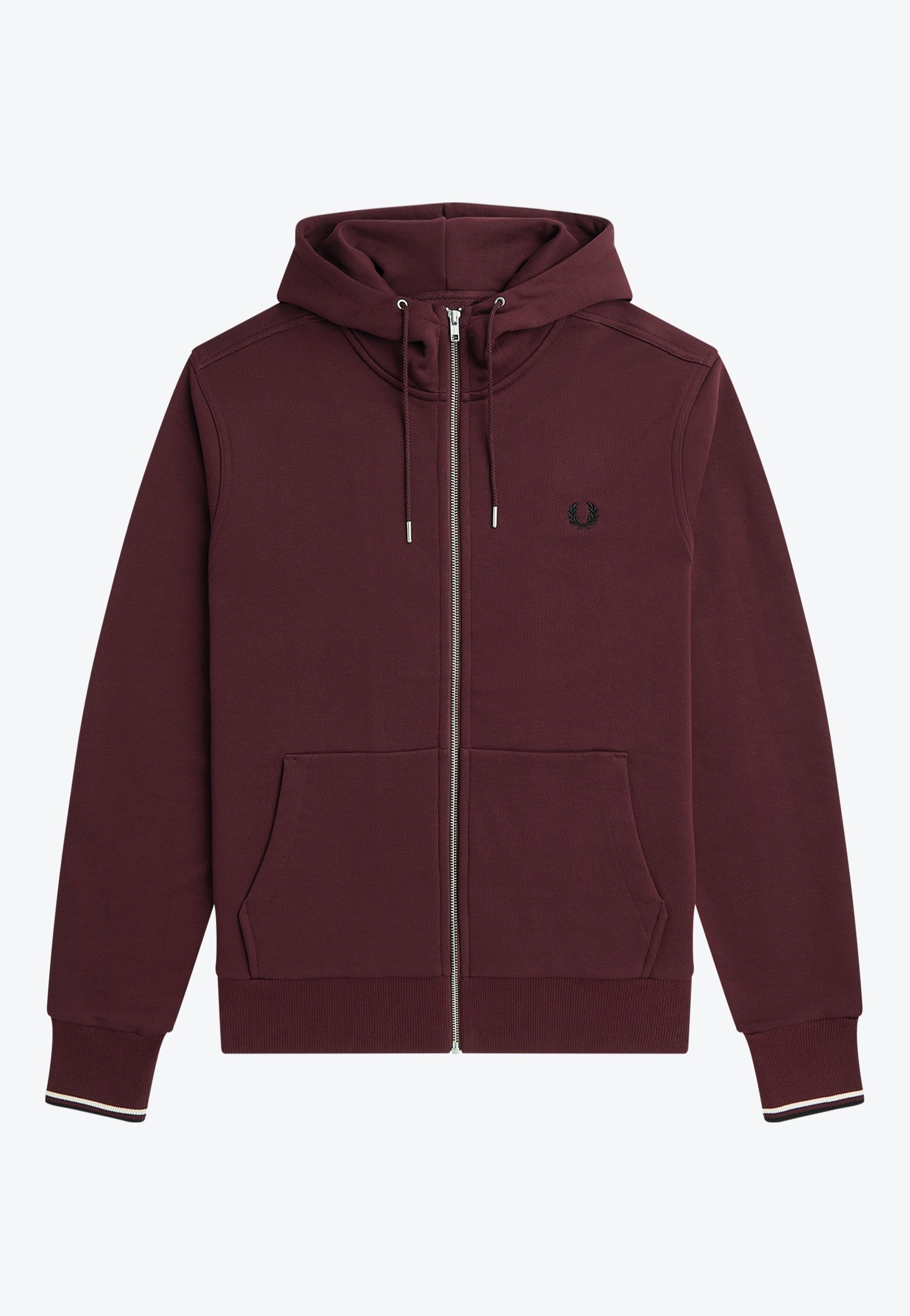 Fred Perry - Hooded Zip Through Oxblood - Zipper | Men-Image