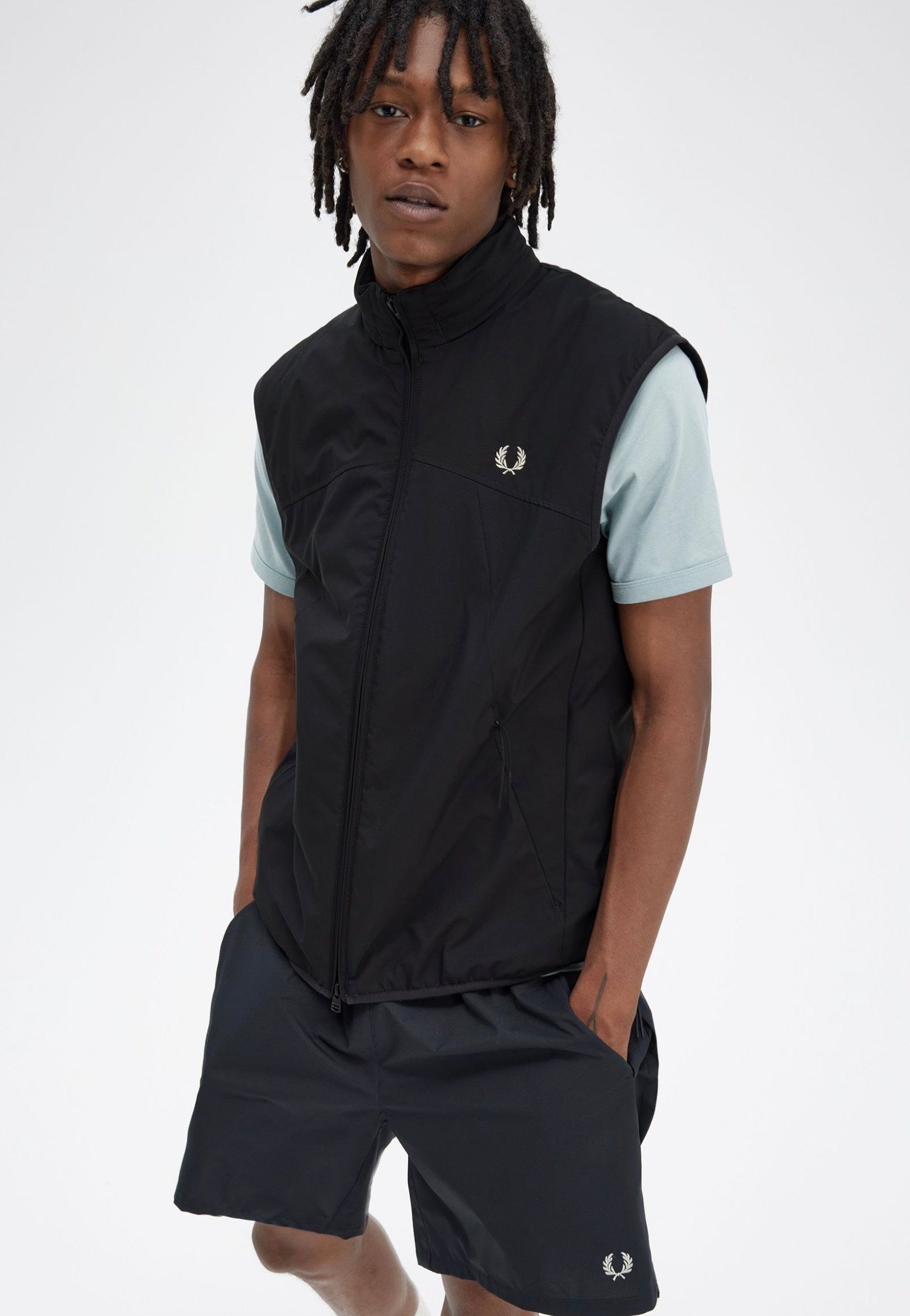 Fred Perry - Zip Through Black - Vest | Men-Image