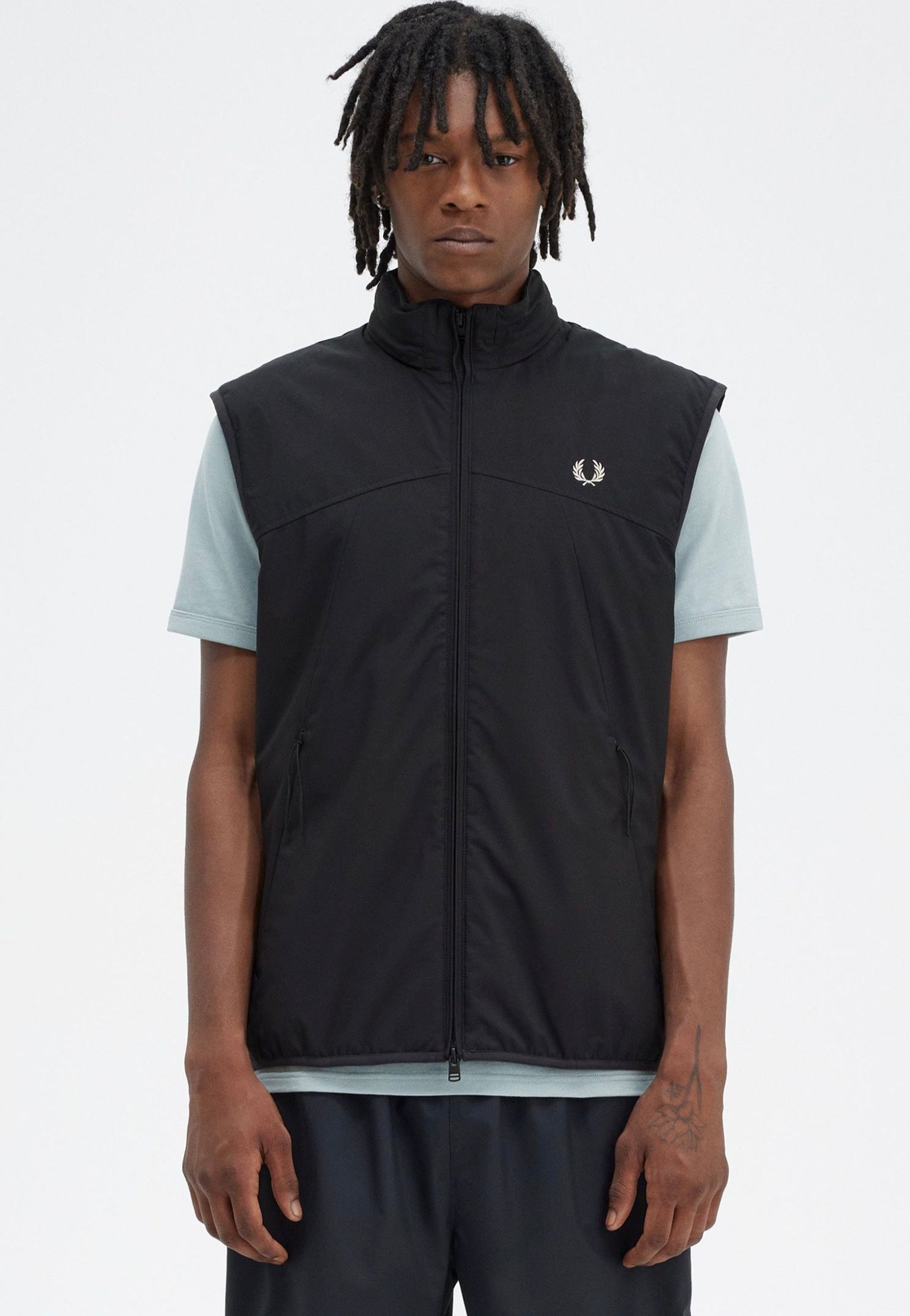 Fred Perry - Zip Through Black - Vest | Men-Image