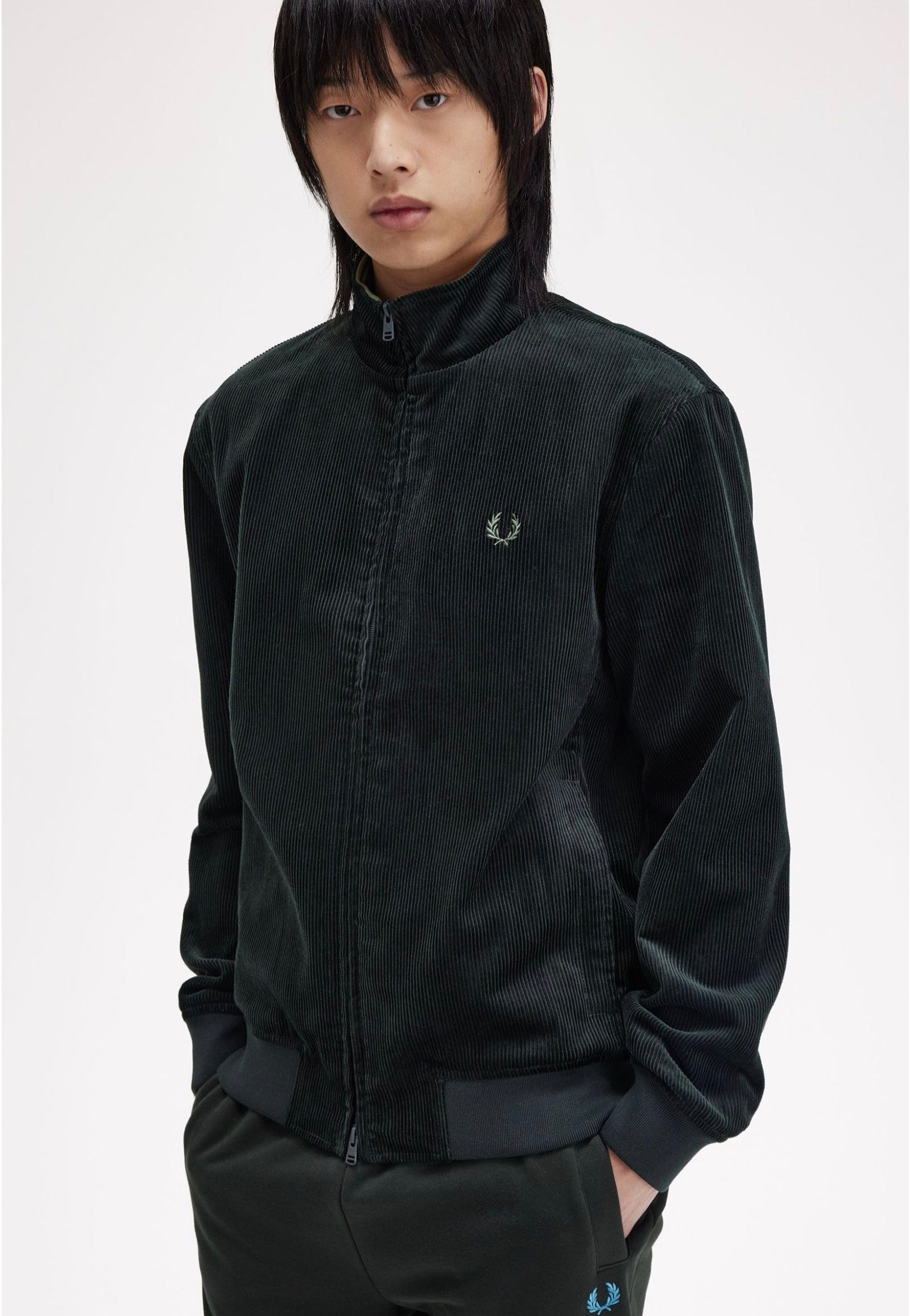 Fred Perry - Cord Brentham Night Green - Jacket | Men-Image