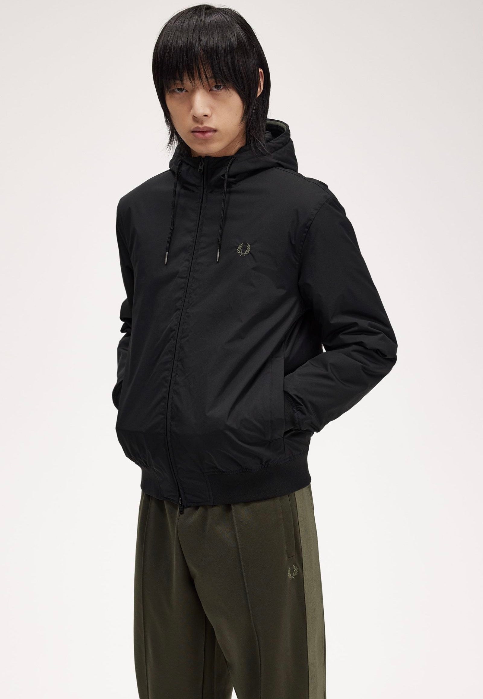 Fred Perry - The Hooded Brentham Black - Jacket | Men-Image