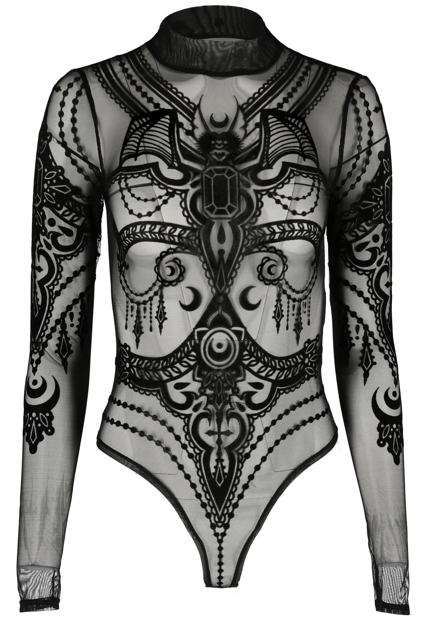 Restyle - Jewel Bat Mesh Black - Body | Women-Image