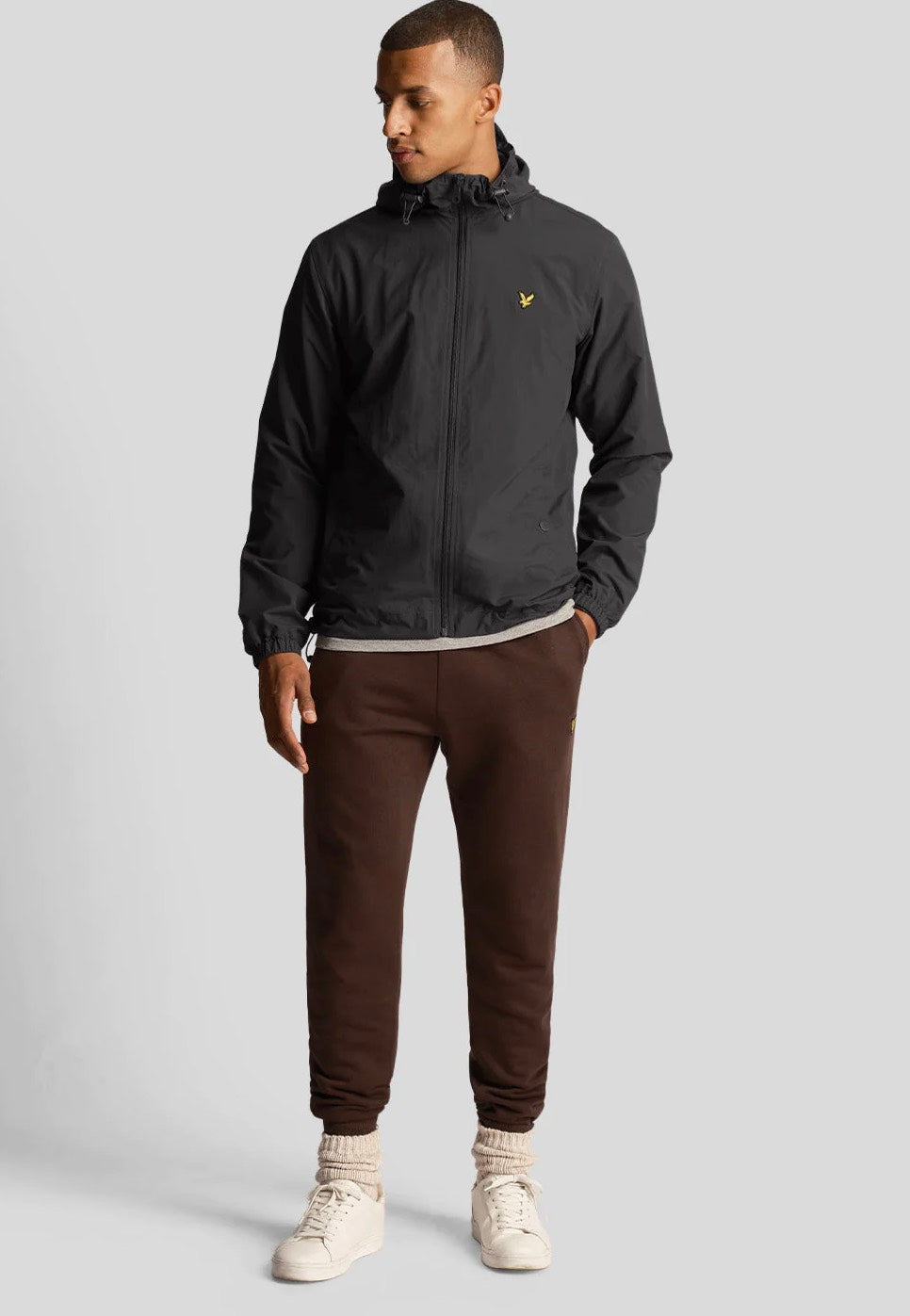 Lyle & Scott - Zip Through Hooded Gunmetal - Jacket | Men-Image