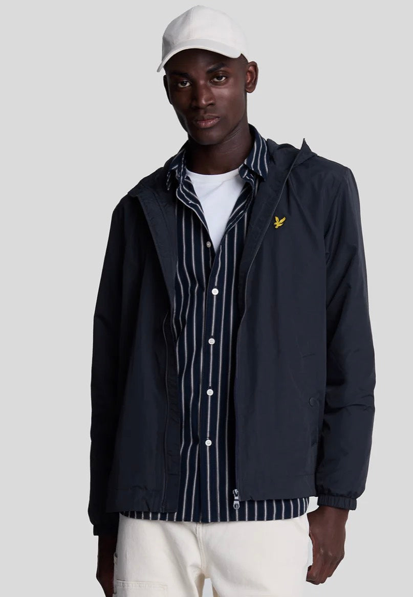 Lyle & Scott - Zip Through Hooded Dark Navy - Jacket | Men-Image