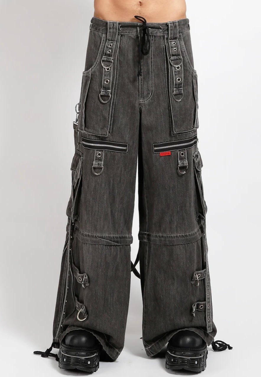 Tripp NYC - X-Strap Zip Off Denim Black - Jeans | Men-Image