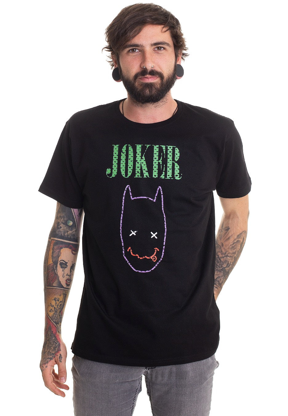 Joker - Bat Man Smile Sketch - T-Shirt | Men-Image