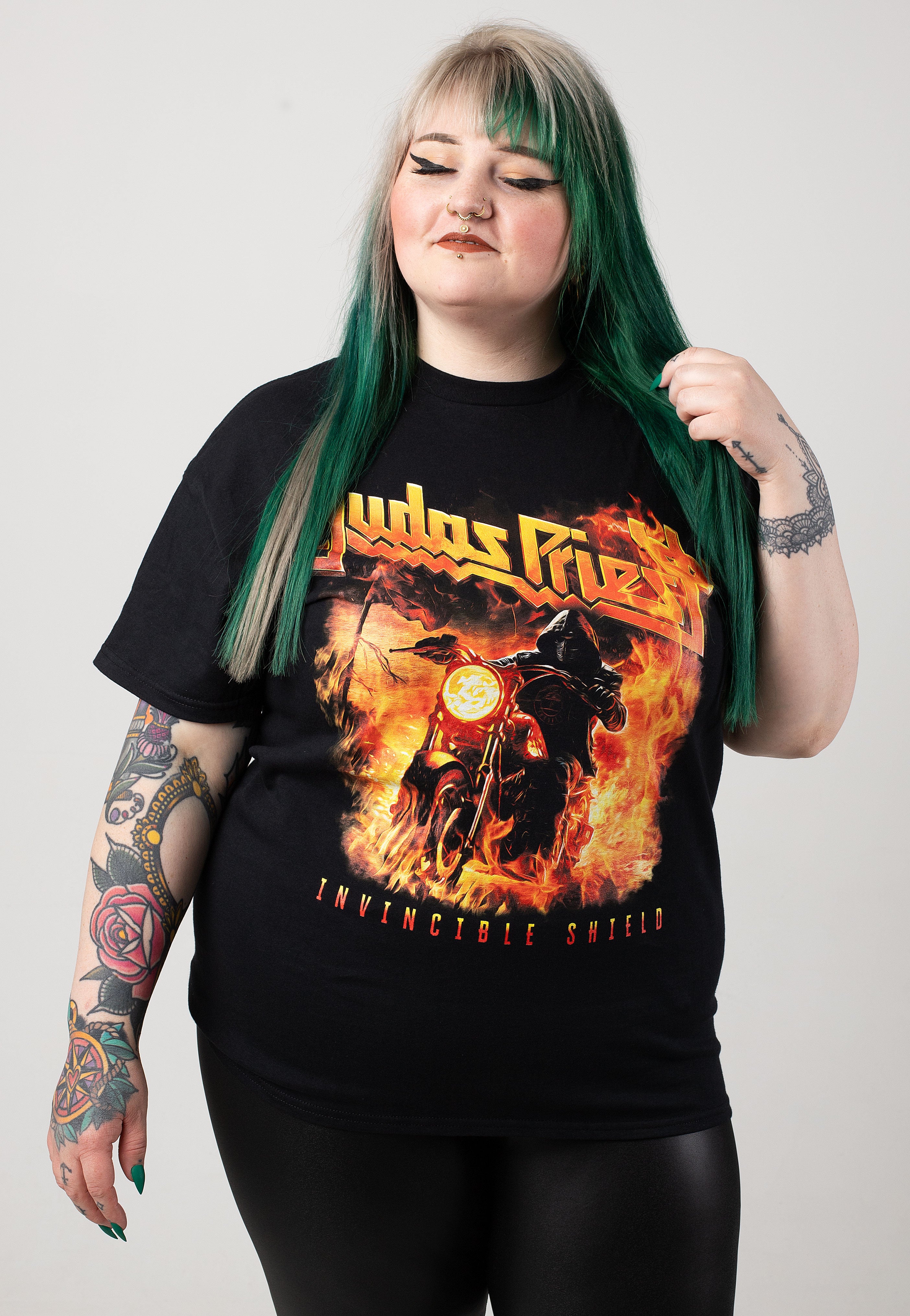 Judas Priest - Invincible Shield Biker - T-Shirt | Women-Image