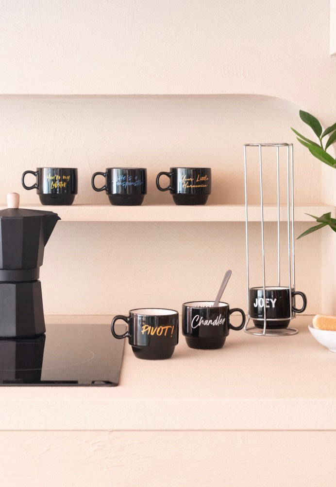 Friends - Names Set of 6 - Espresso Mugs | Neutral-Image