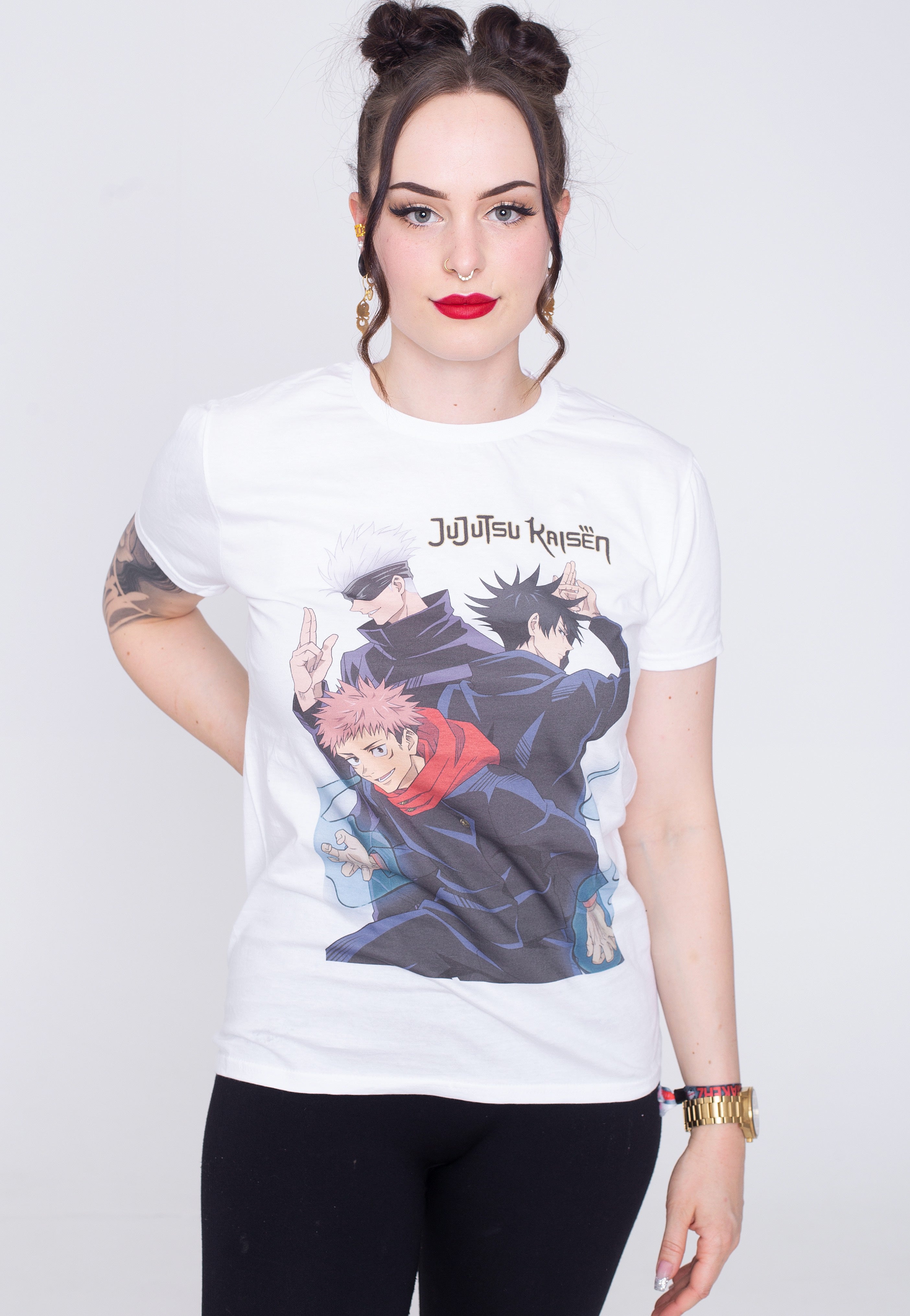 Jujutsu Kaisen - Trio White - T-Shirt | Women-Image