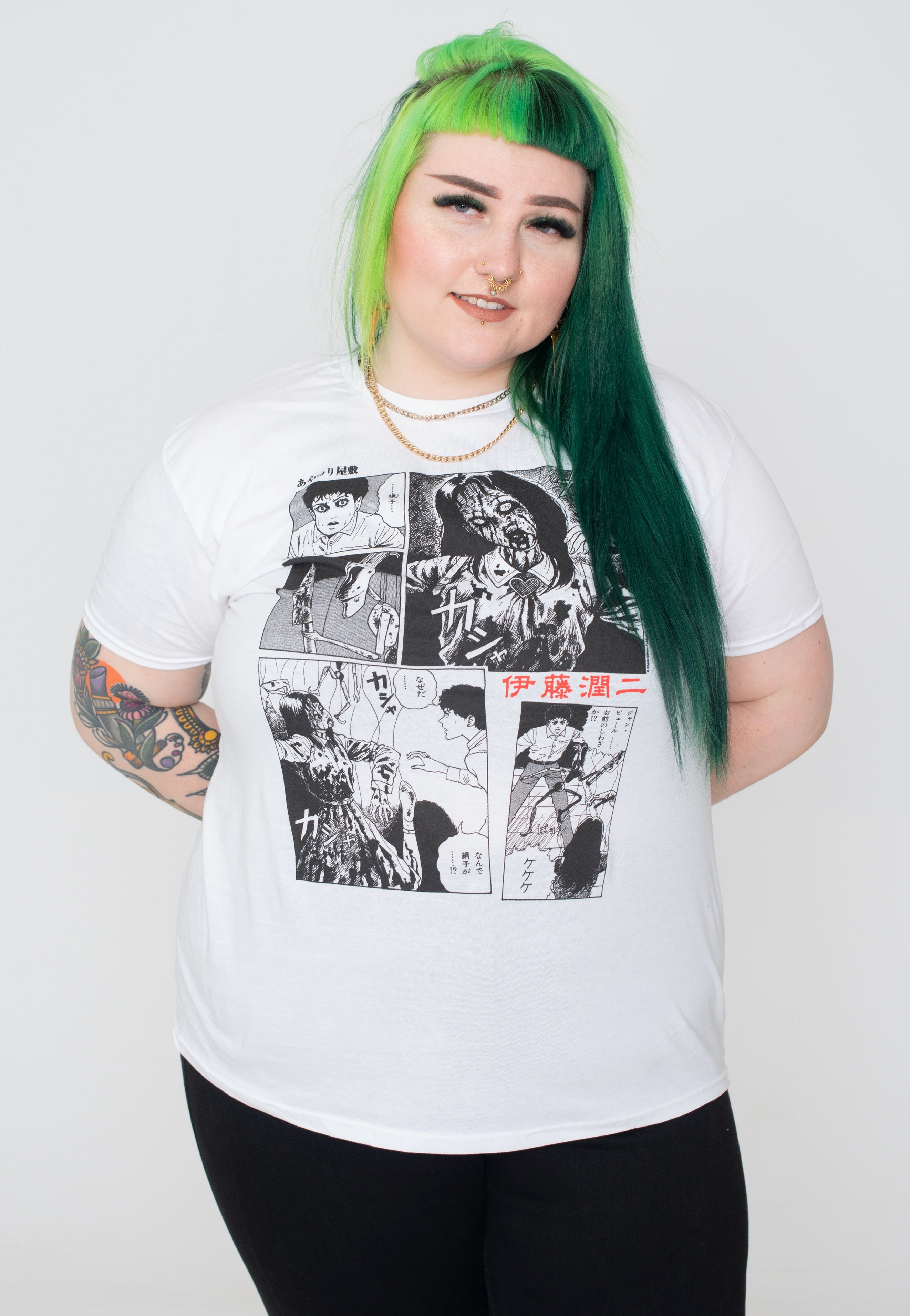 Junji Ito - Comic Strip White - T-Shirt | Women-Image