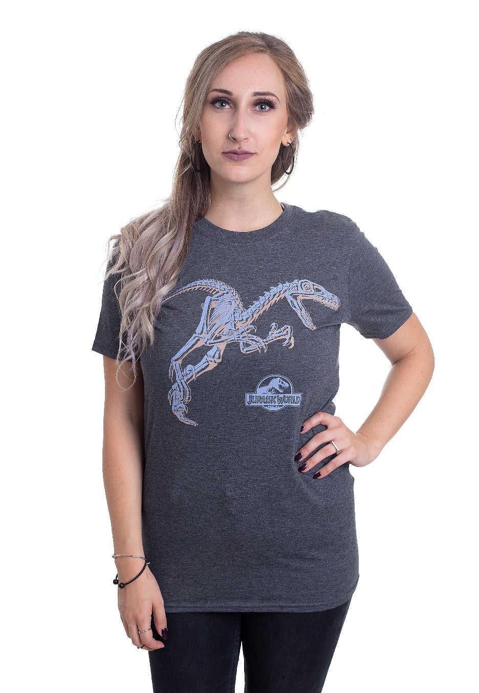 Jurassic World - Blue Raptor Charcoal - T-Shirt | Women-Image