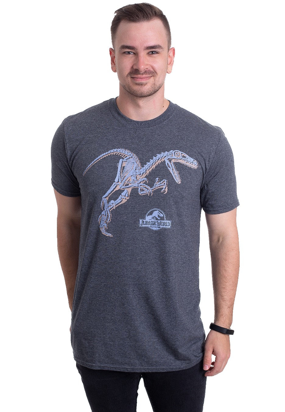 Jurassic World - Blue Raptor Charcoal - T-Shirt | Men-Image