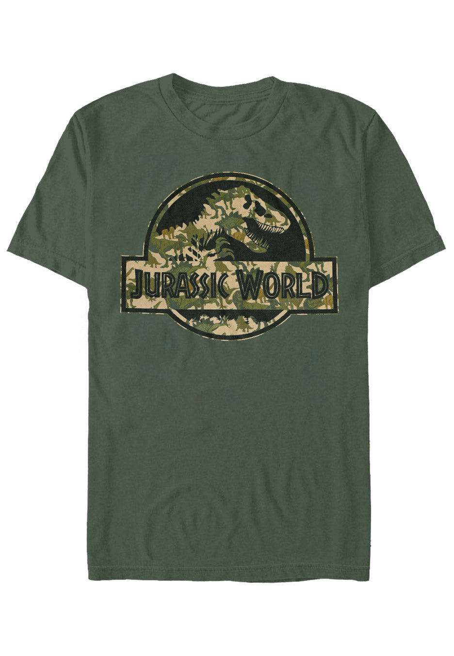 Jurassic Park - Camo Logo Green - T-Shirt | Neutral-Image