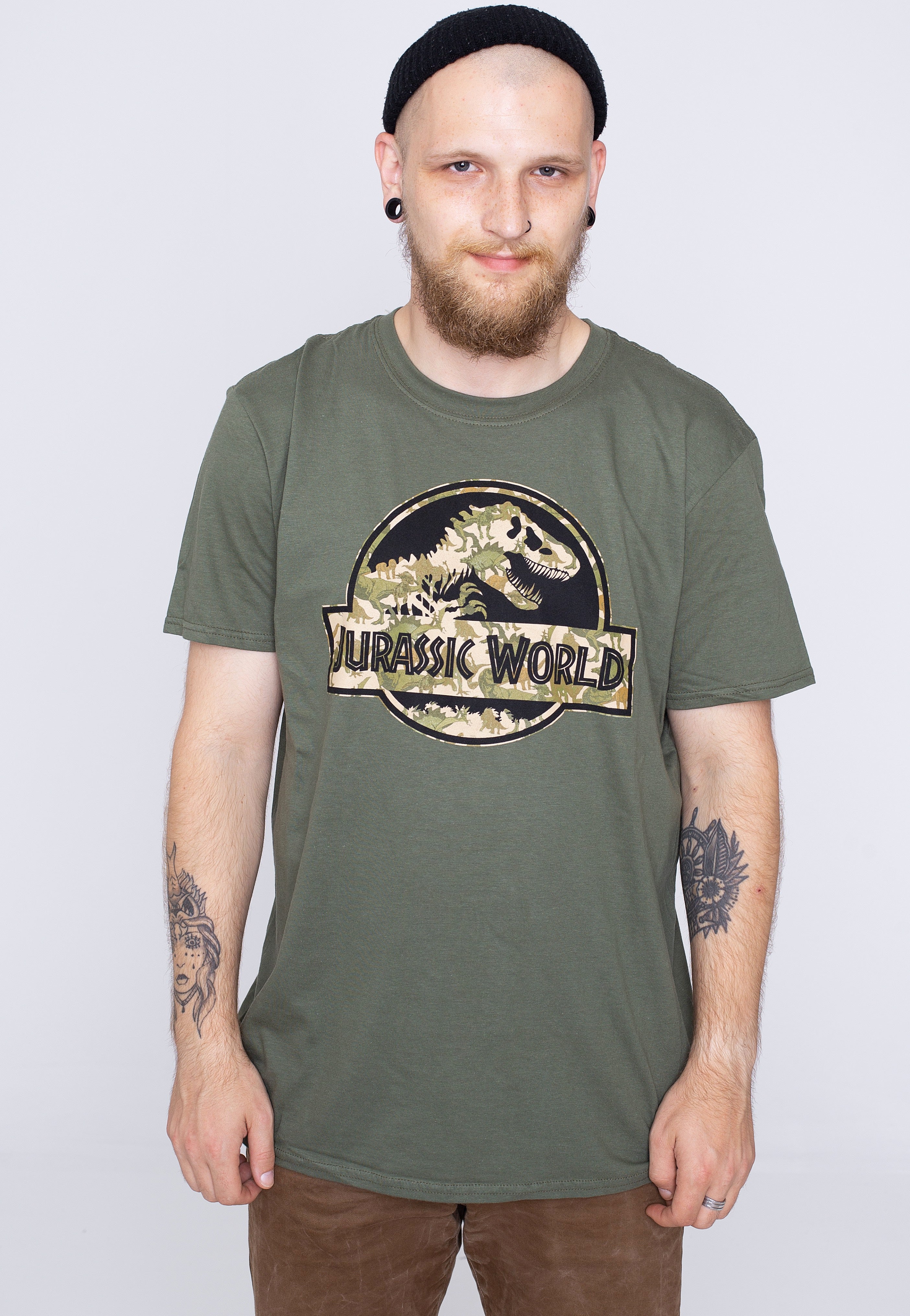 Jurassic Park - Camo Logo Green - T-Shirt | Men-Image