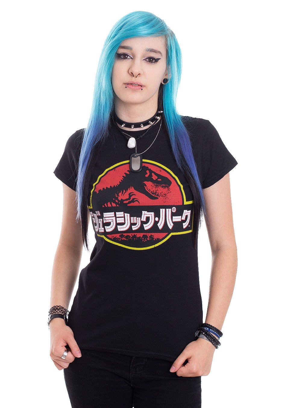 Jurassic Park - Japanese Distressed Logo - Girly | Women-Image