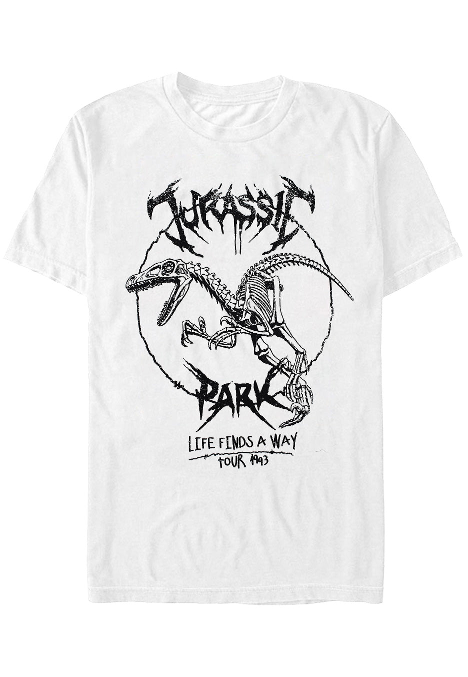 Jurassic Park - Life Finds A Way White - T-Shirt | Neutral-Image